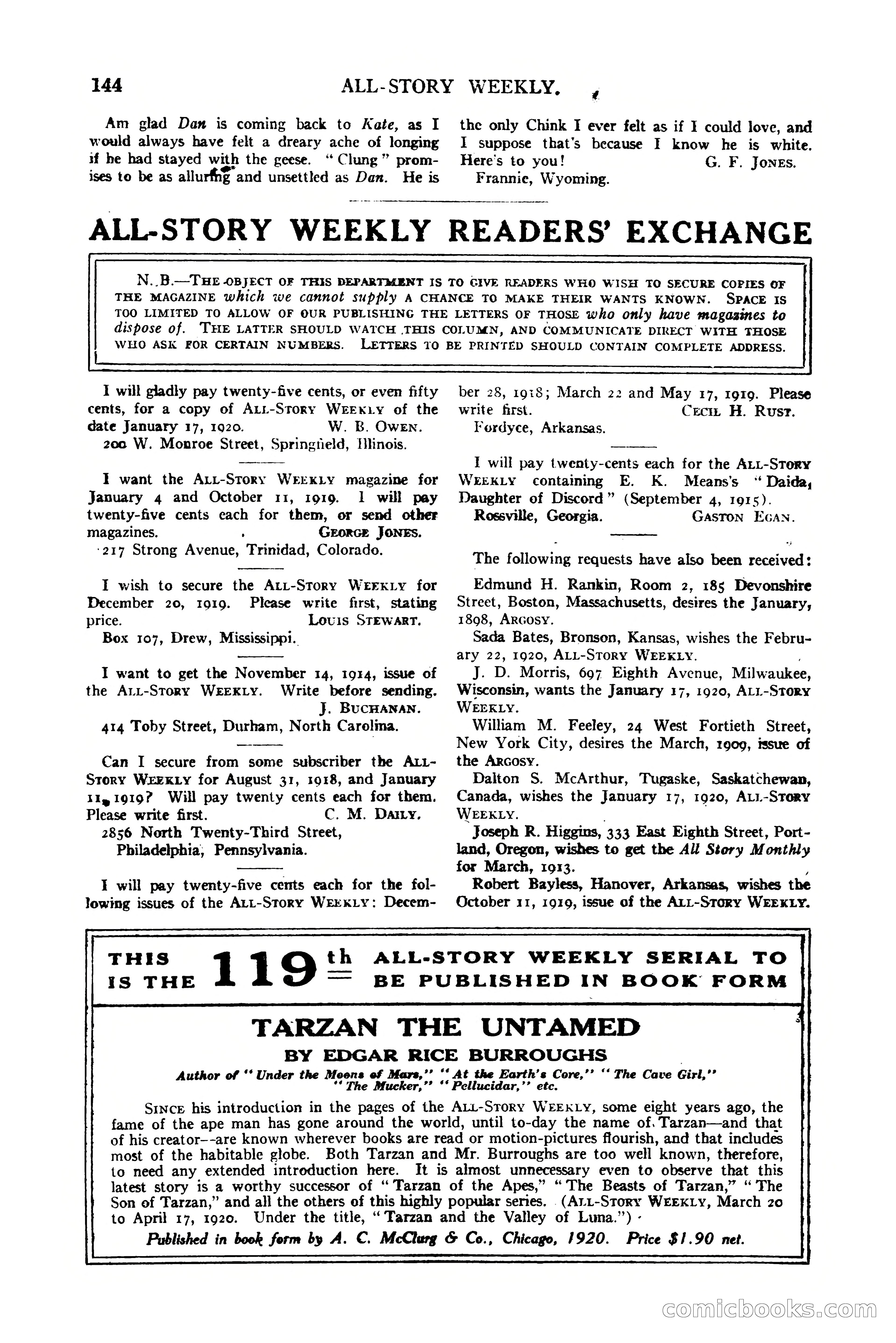 All-Story Weekly, Vol. 112, No. 1 — page 154 of 164