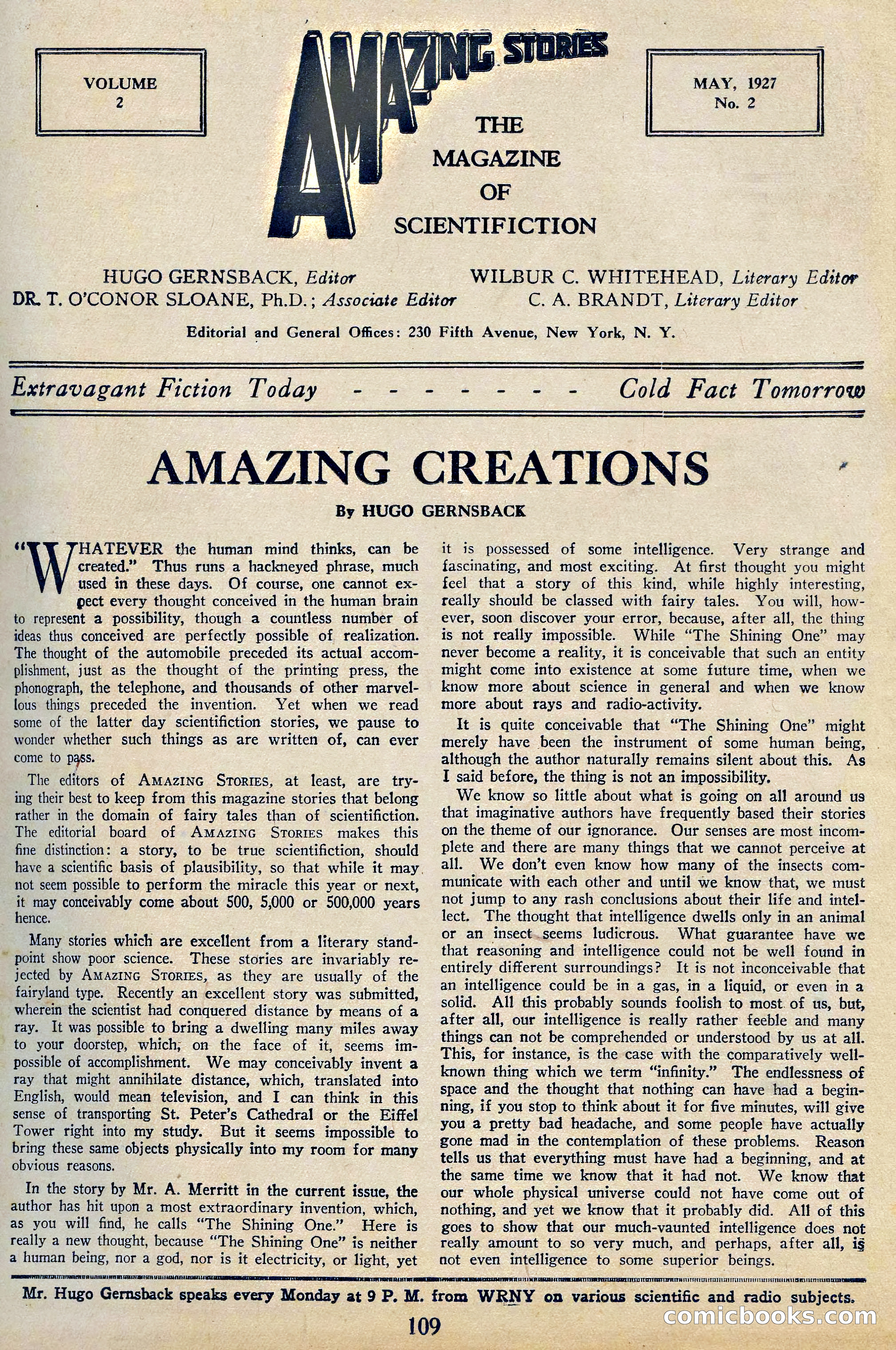 Amazing Stories, Vol. 2, No. 2 — page 5 of 105
