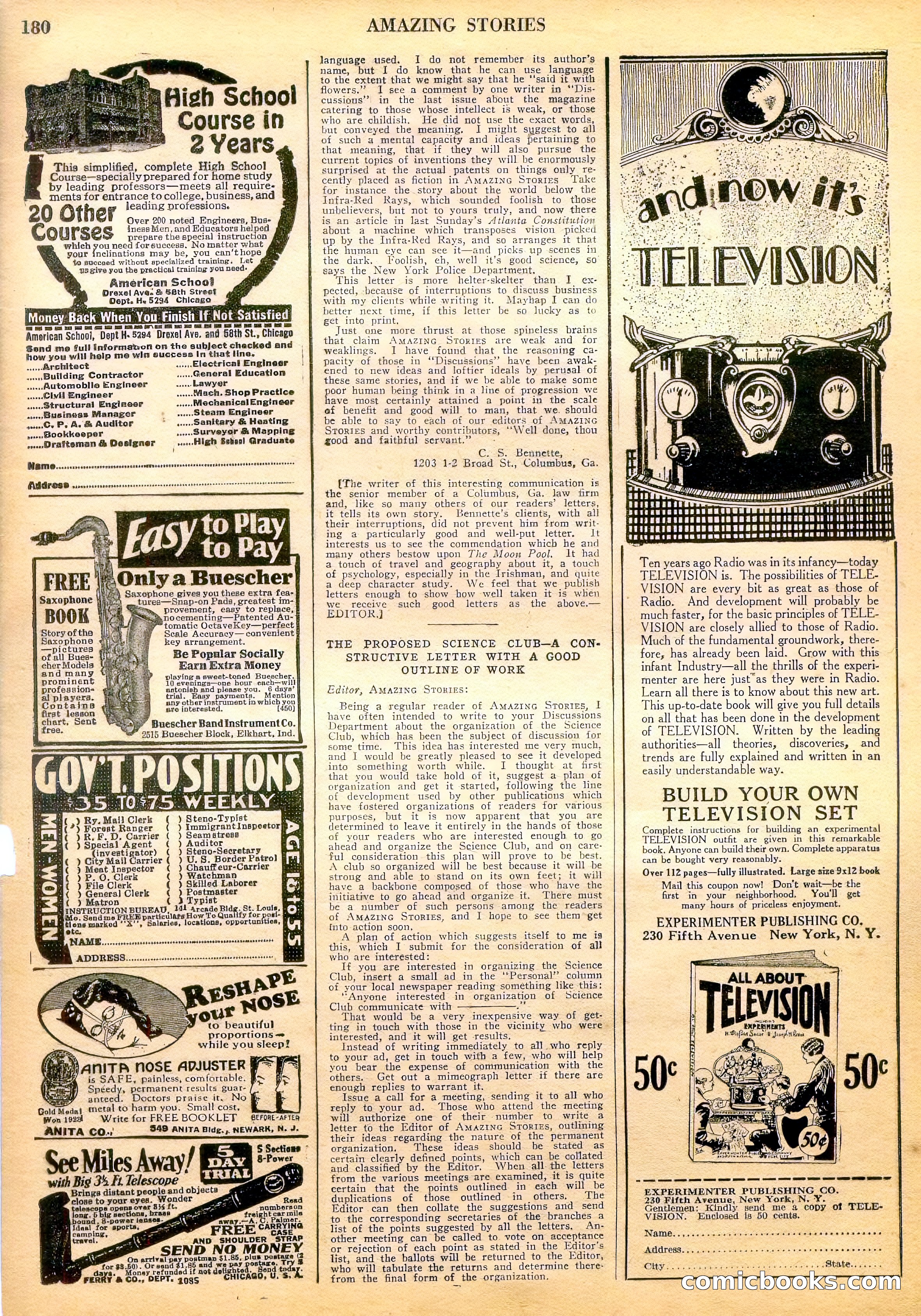 Amazing Stories, Vol. 3, No. 2 — page 85 of 100