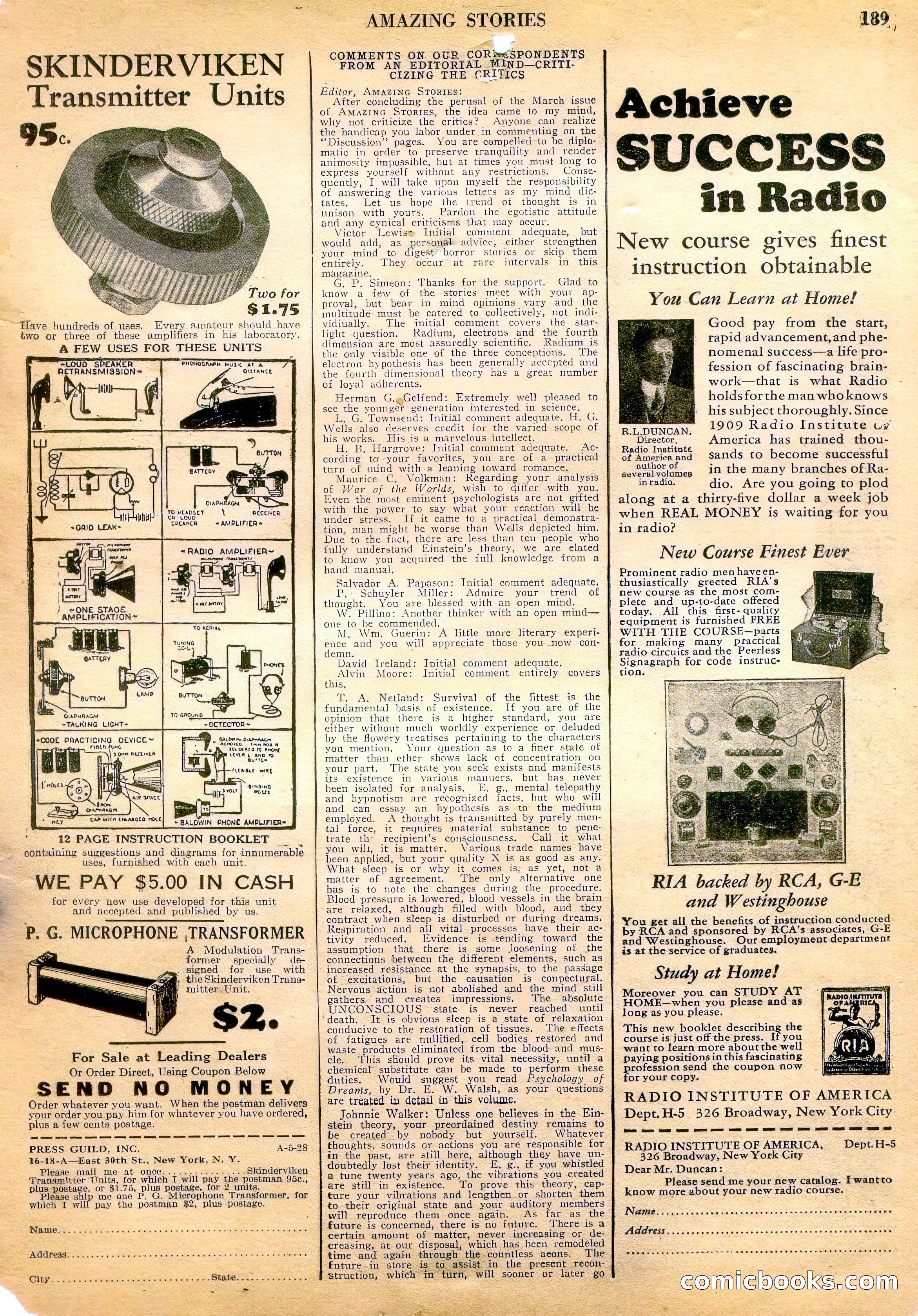 Amazing Stories, Vol. 3, No. 2 — page 94 of 100
