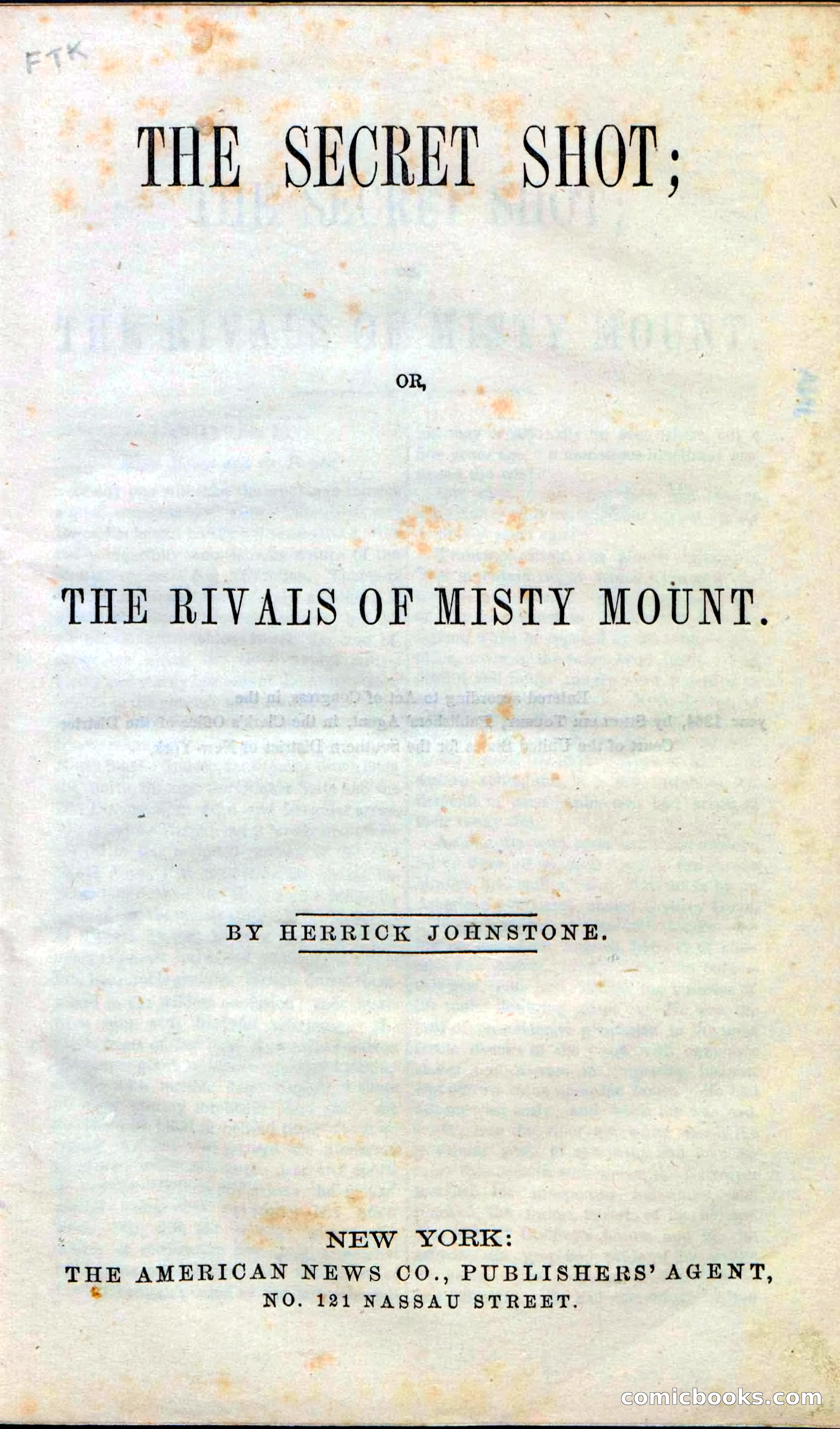 The Secret Shot; Or, The Rivals Of Misty Mount — page 3 of 52