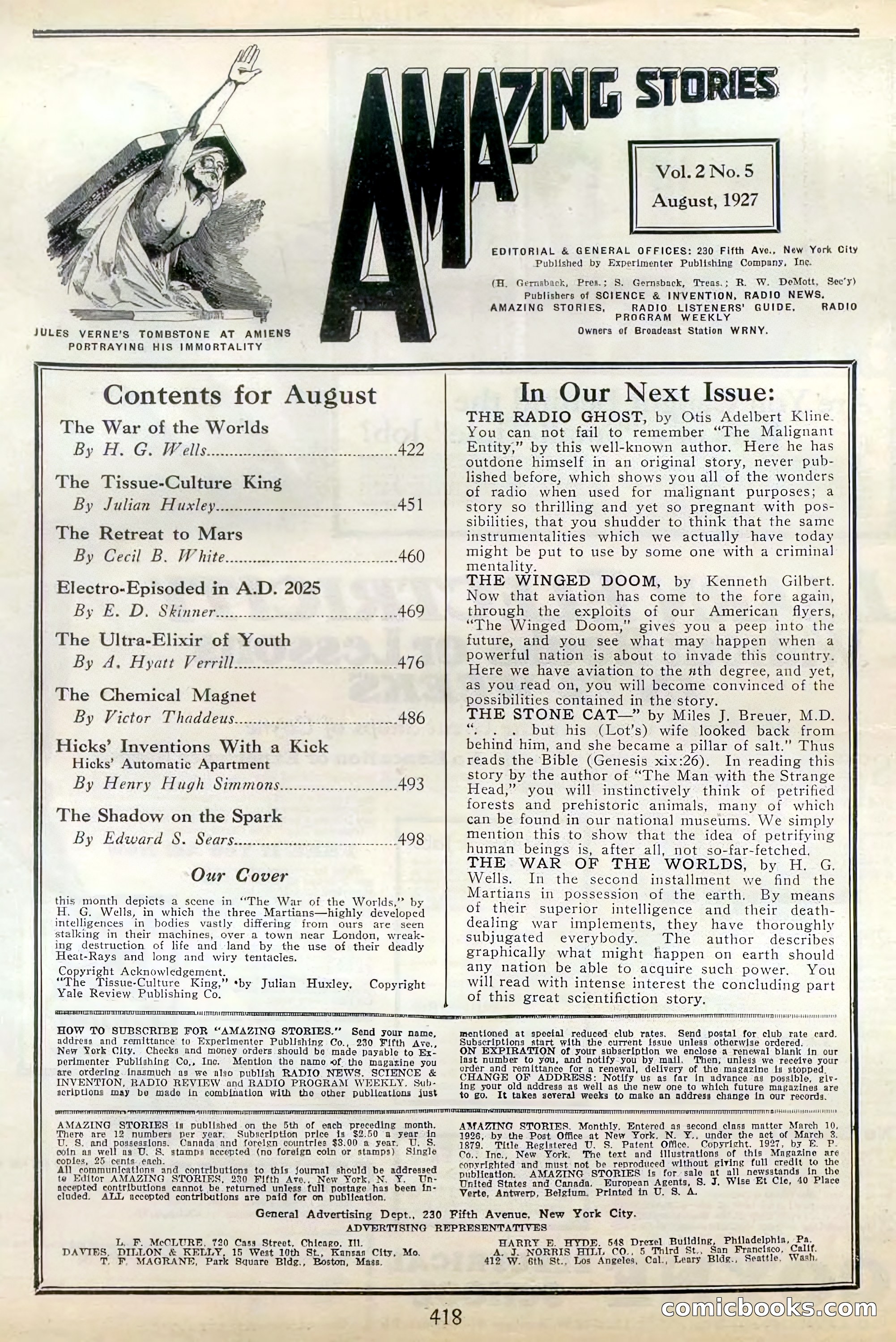 Amazing Stories, August 1927 — page 4 of 107