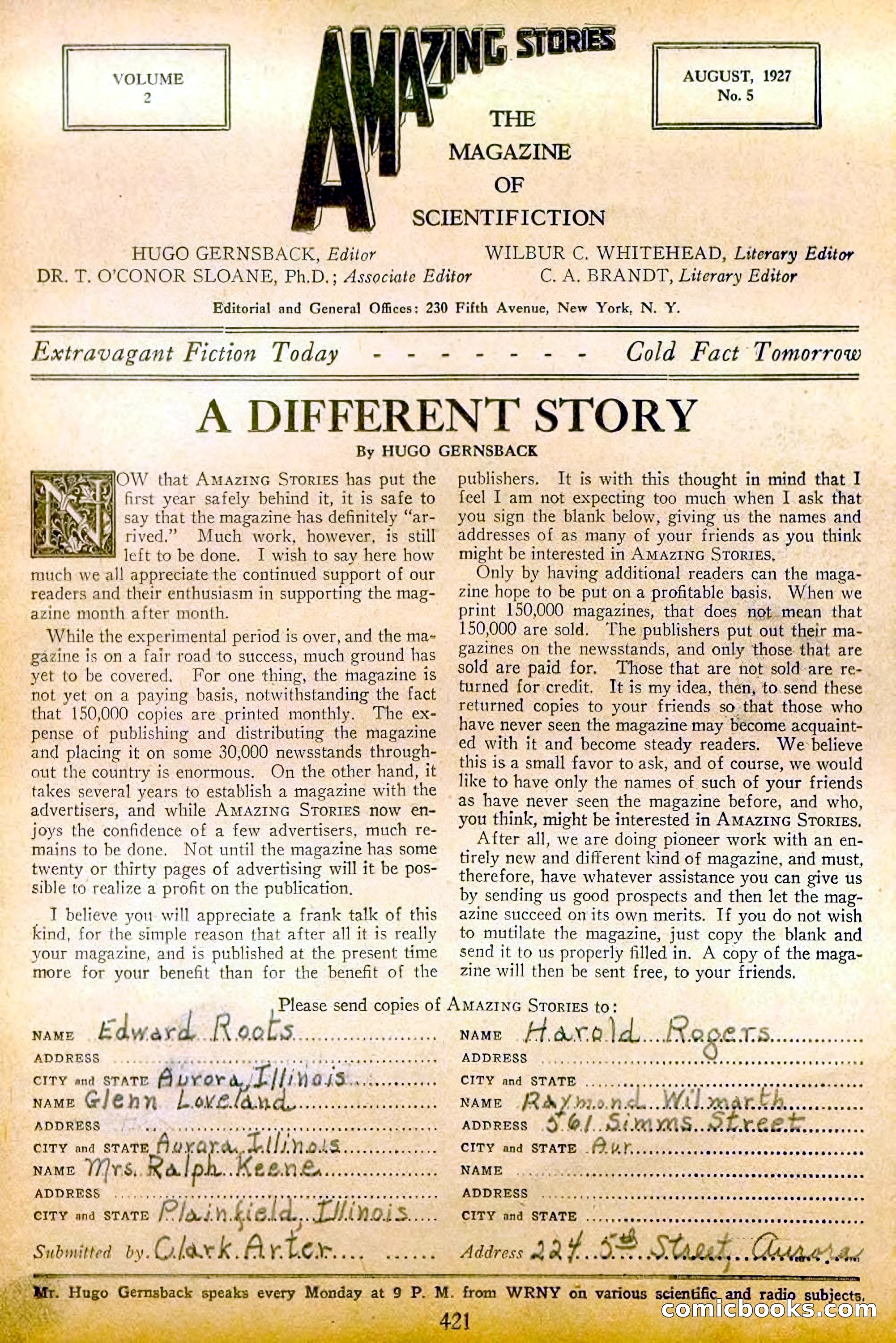Amazing Stories, August 1927 — page 7 of 107