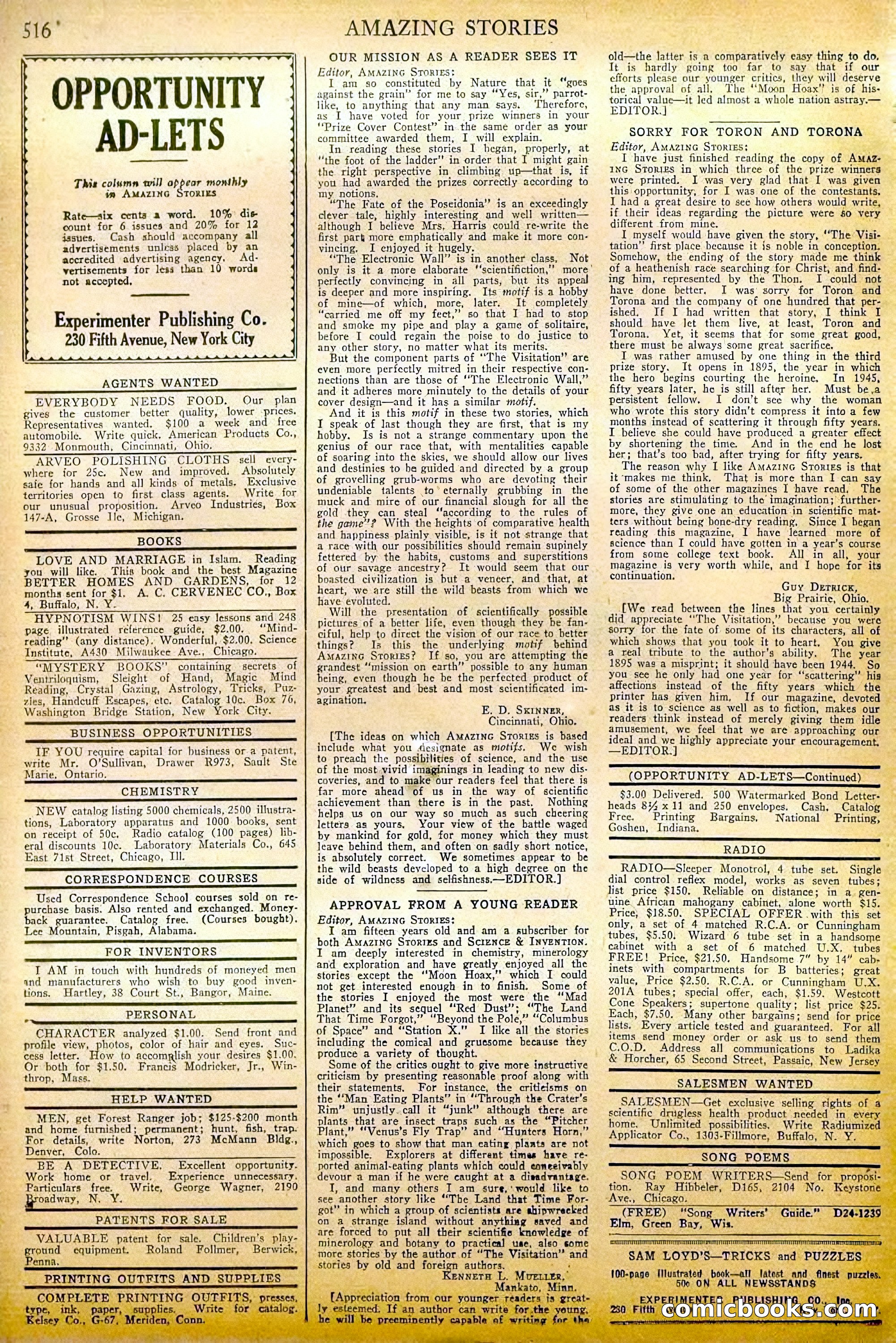 Amazing Stories, August 1927 — page 102 of 107