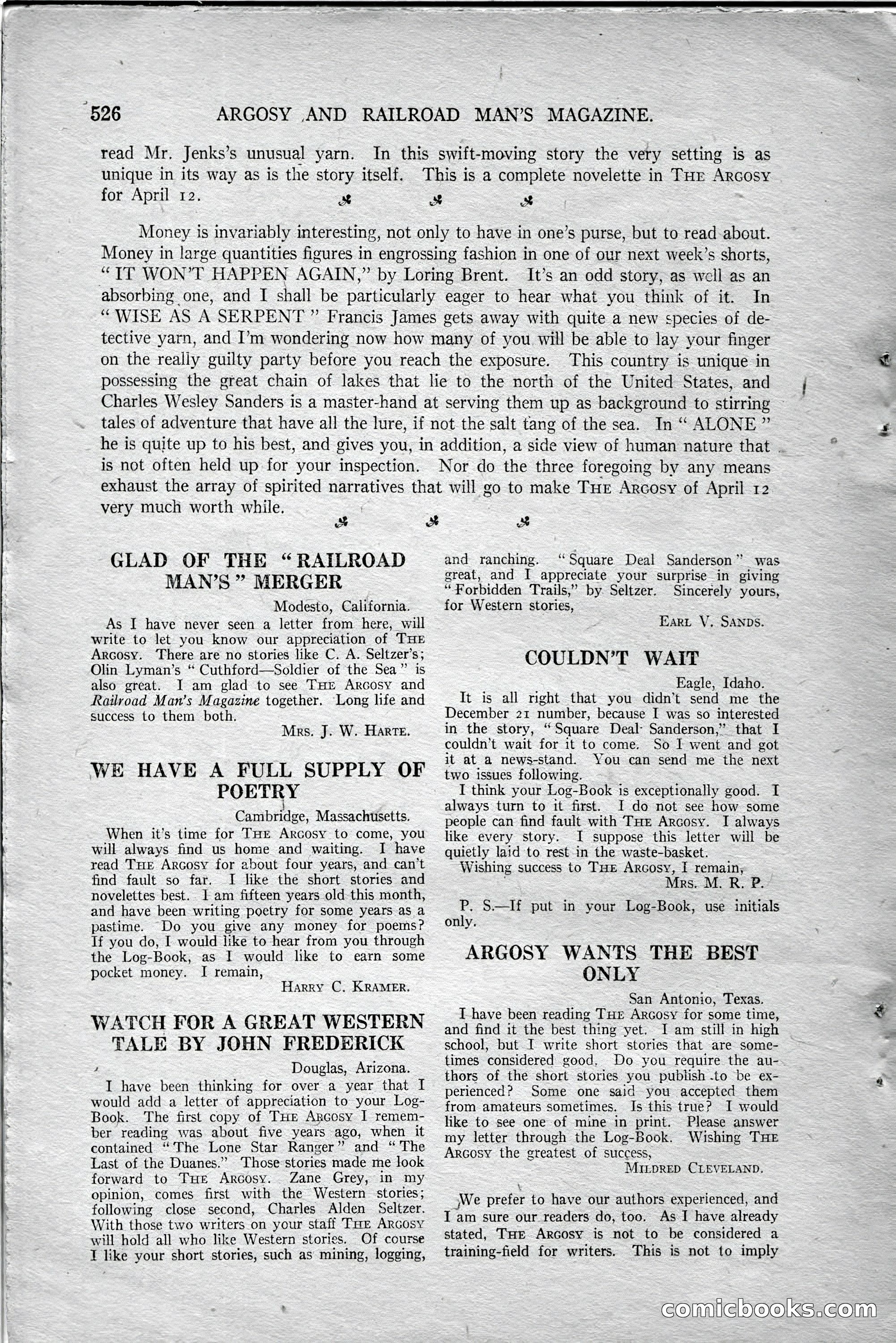 Argosy and Railroad Man's Magazine — page 184 of 196
