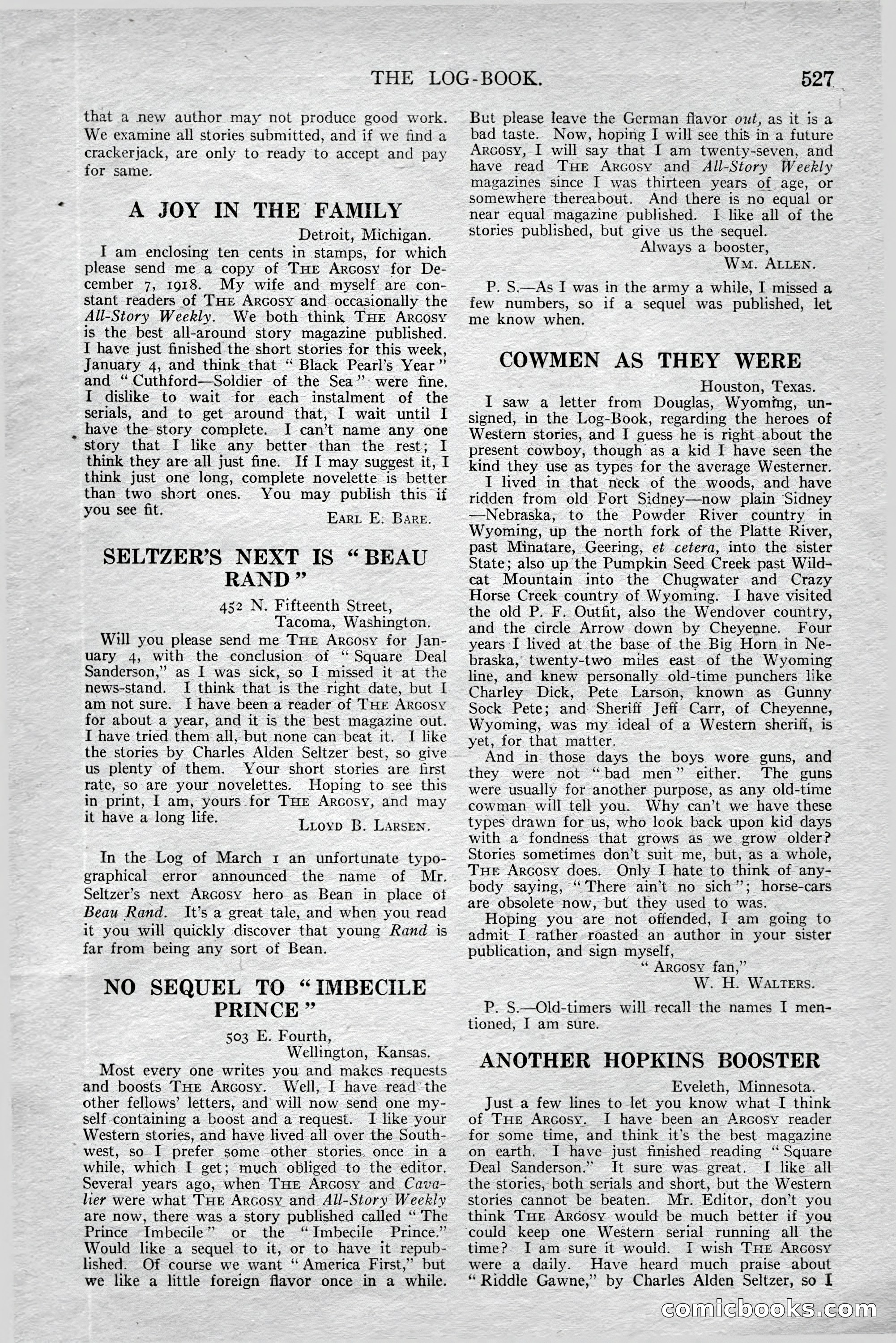 Argosy and Railroad Man's Magazine — page 185 of 196