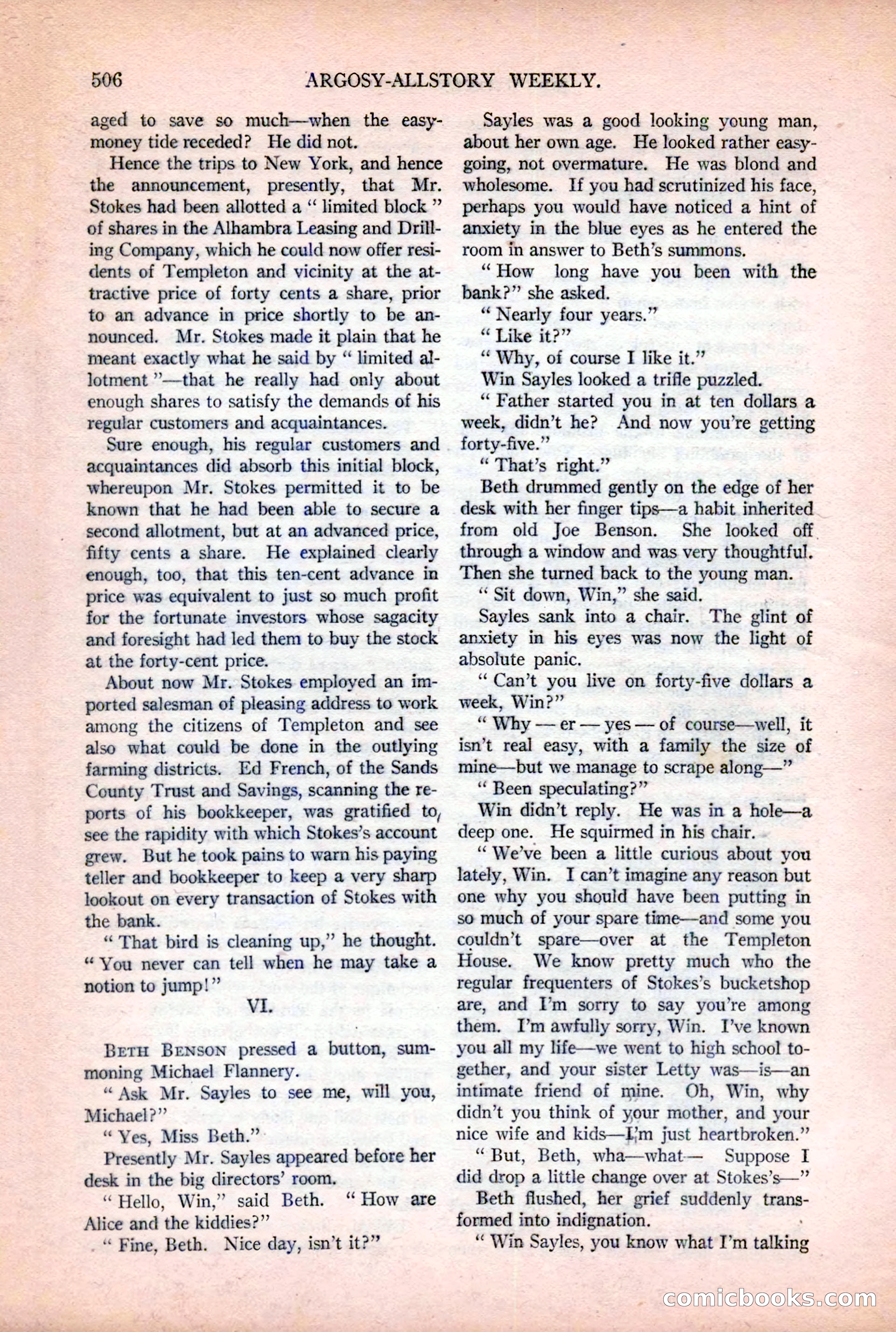 Argosy All-Story Weekly — page 36 of 176