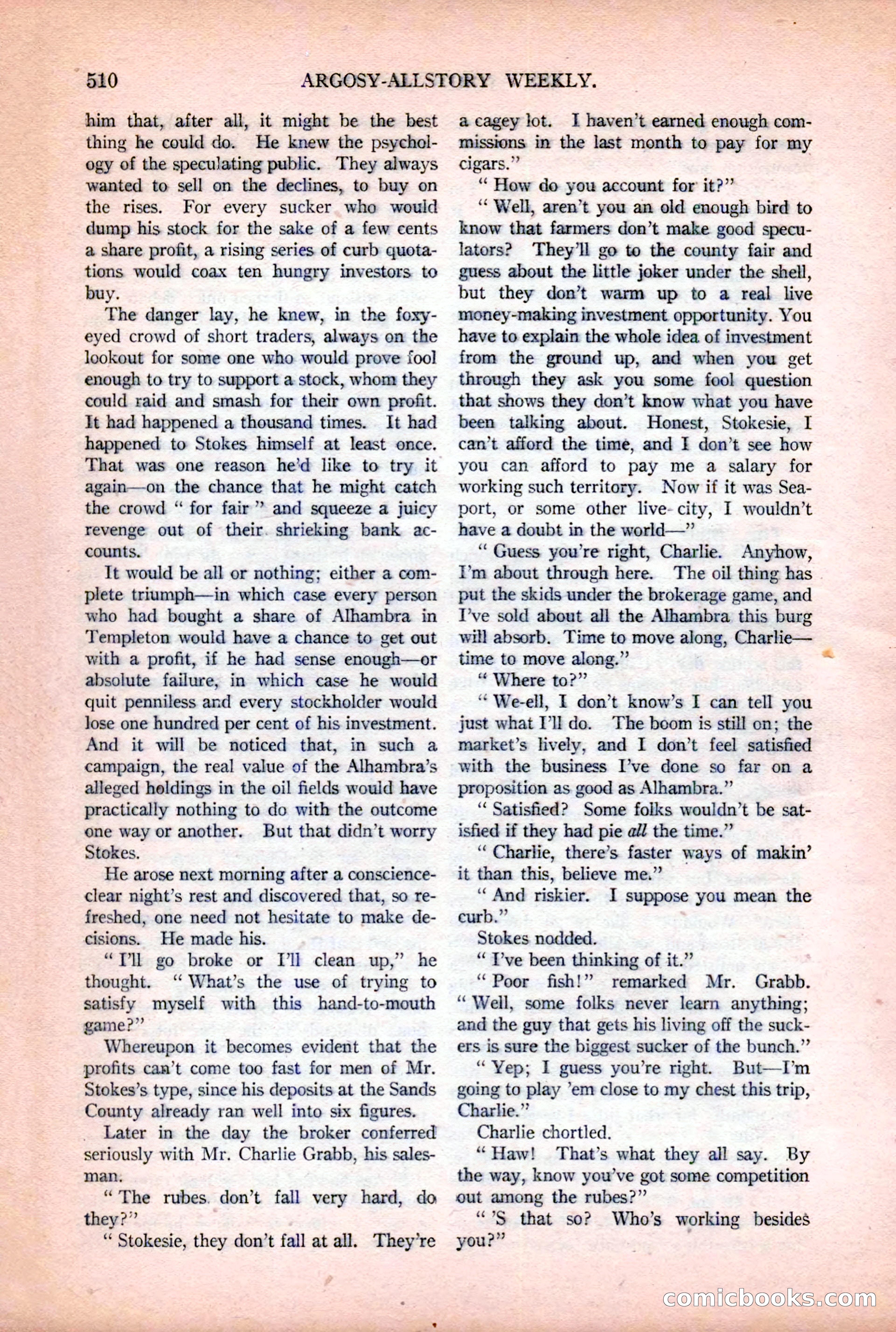 Argosy All-Story Weekly — page 40 of 176