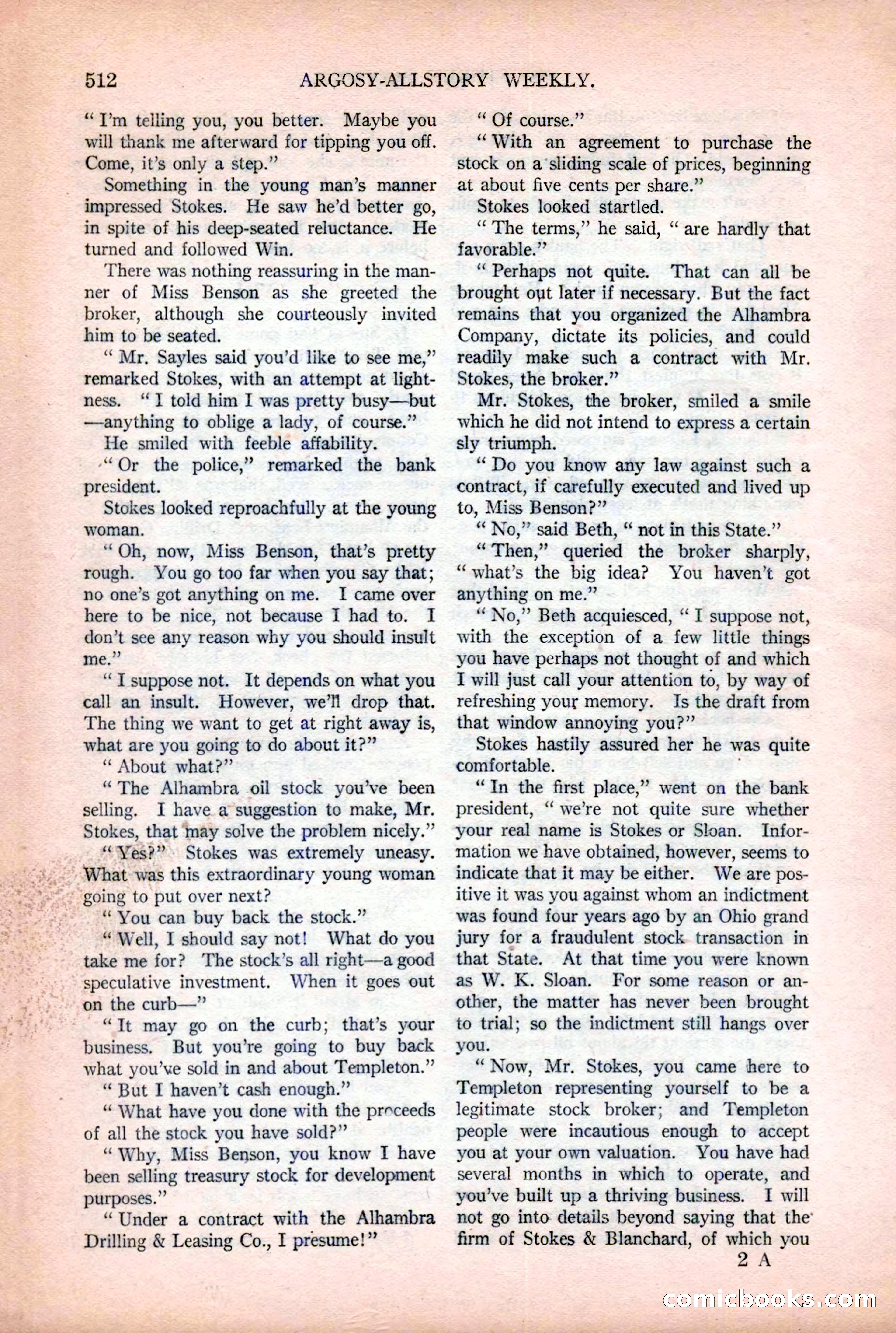 Argosy All-Story Weekly — page 42 of 176