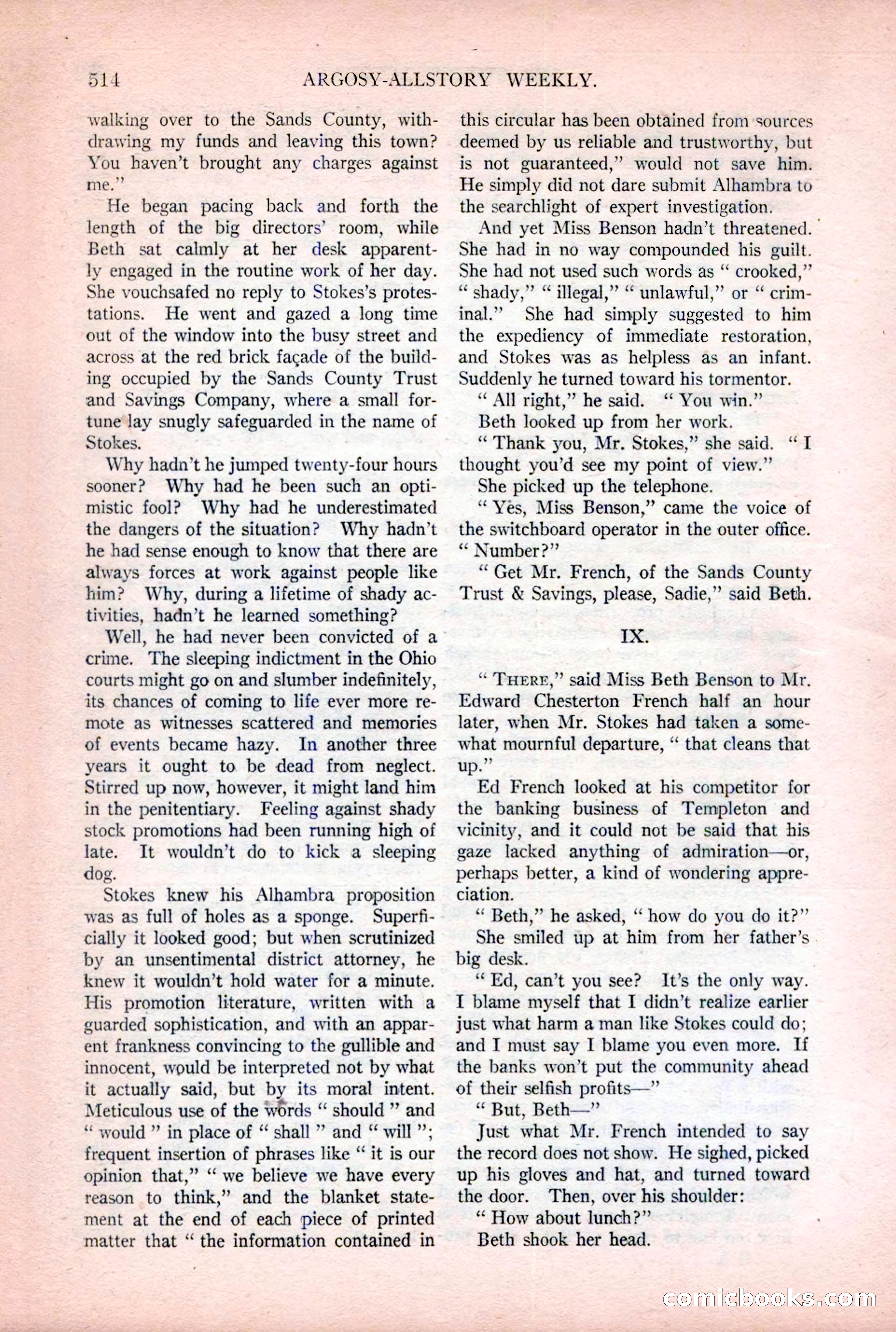 Argosy All-Story Weekly — page 44 of 176