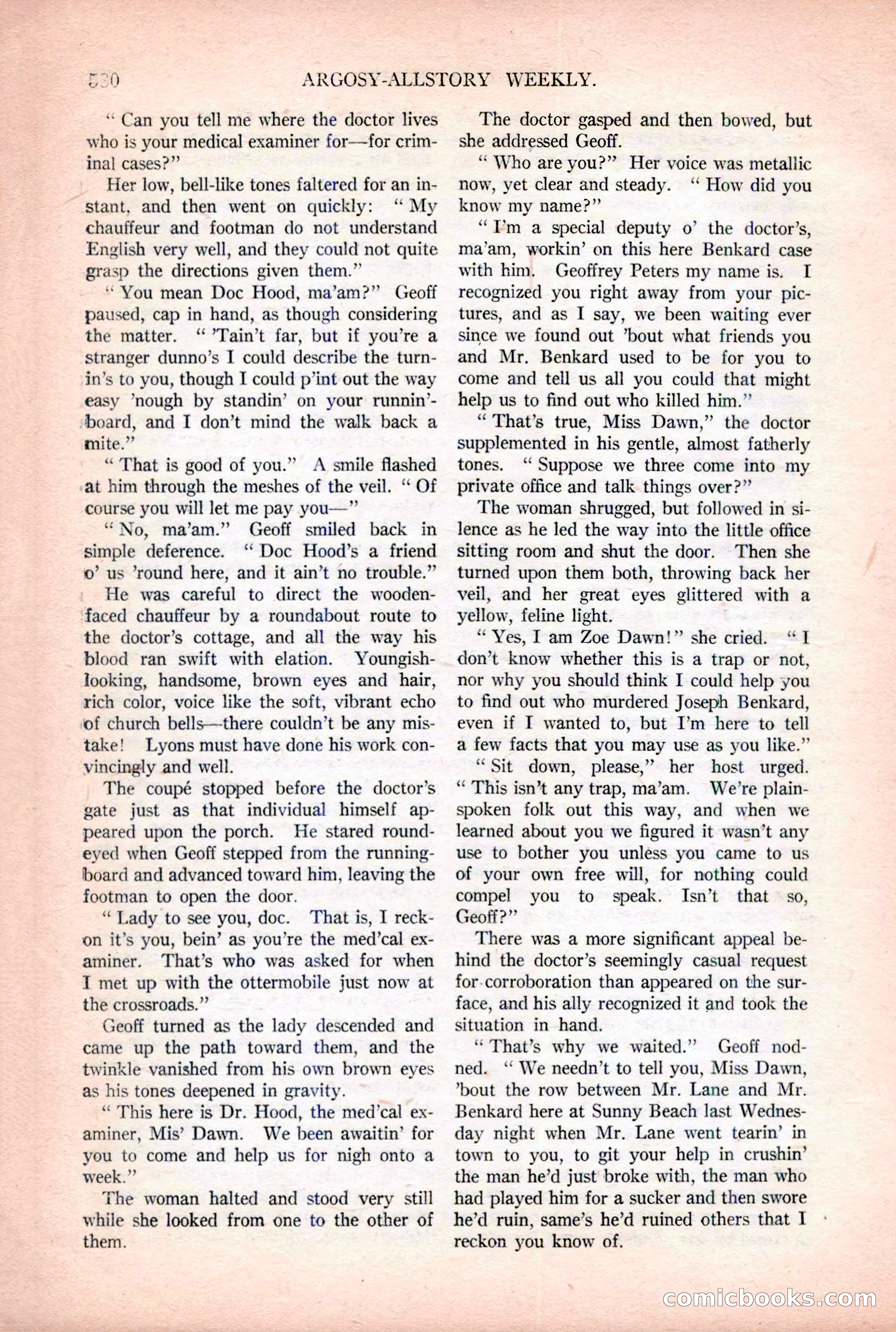 Argosy All-Story Weekly — page 110 of 176