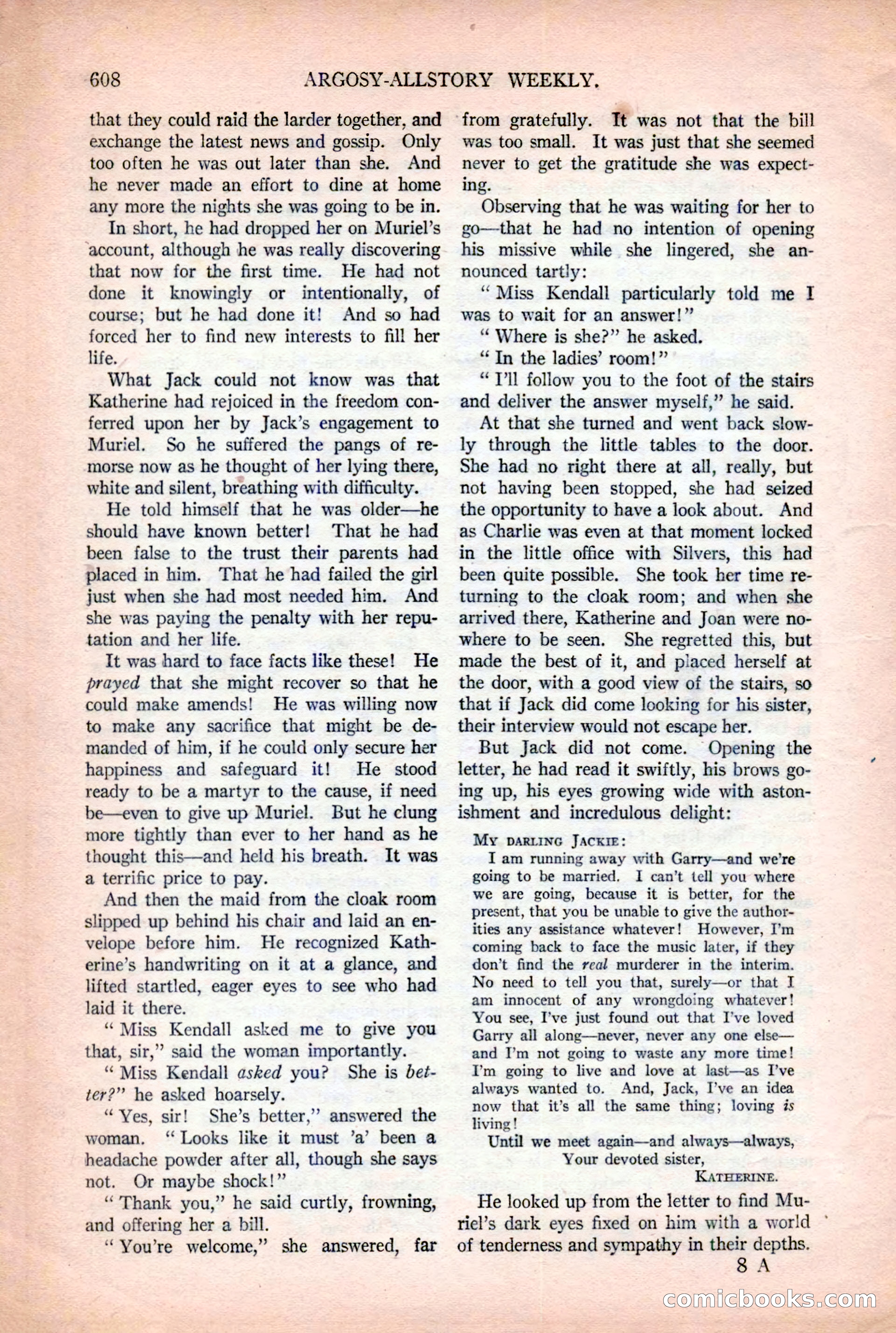 Argosy All-Story Weekly — page 138 of 176