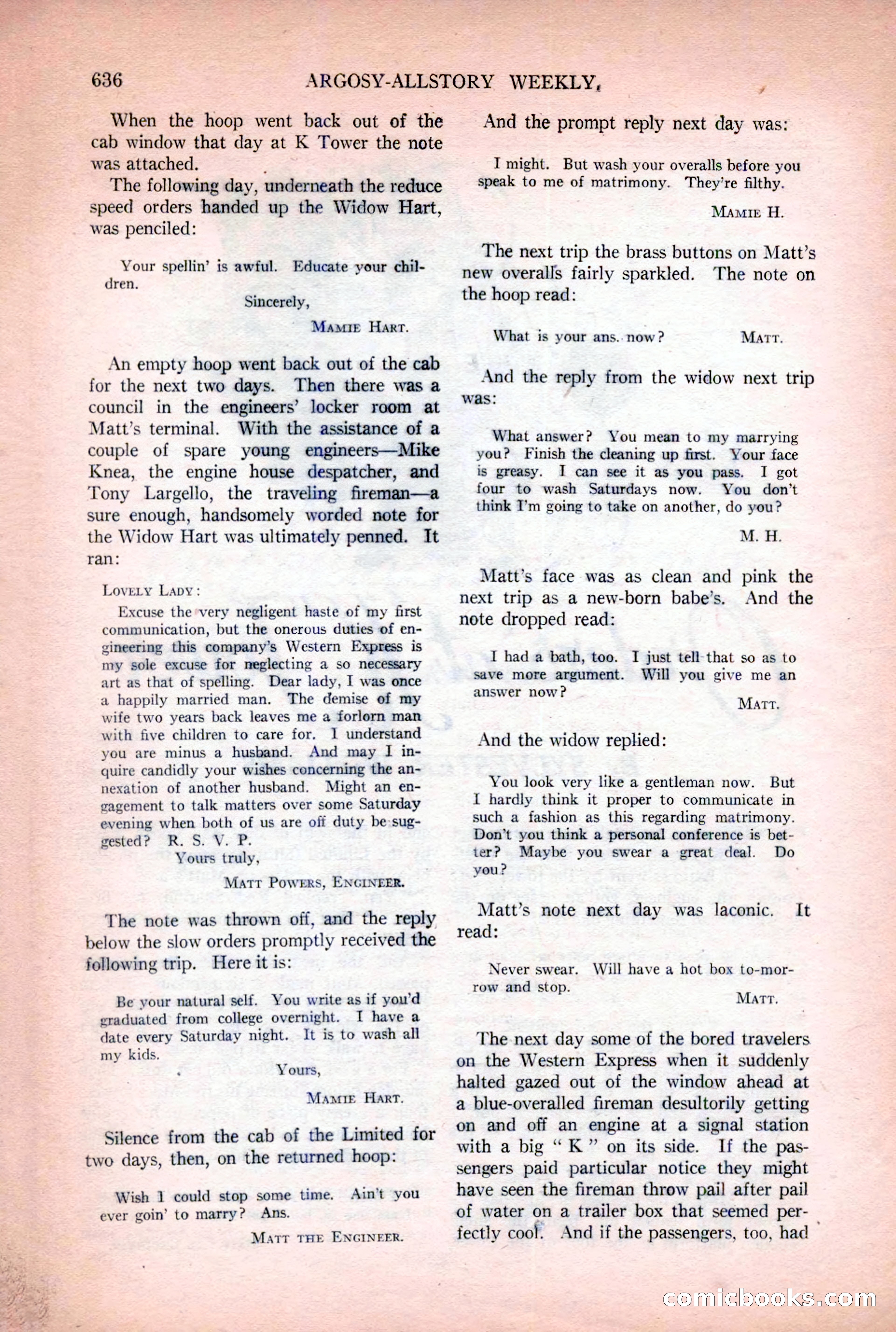 Argosy All-Story Weekly — page 166 of 176