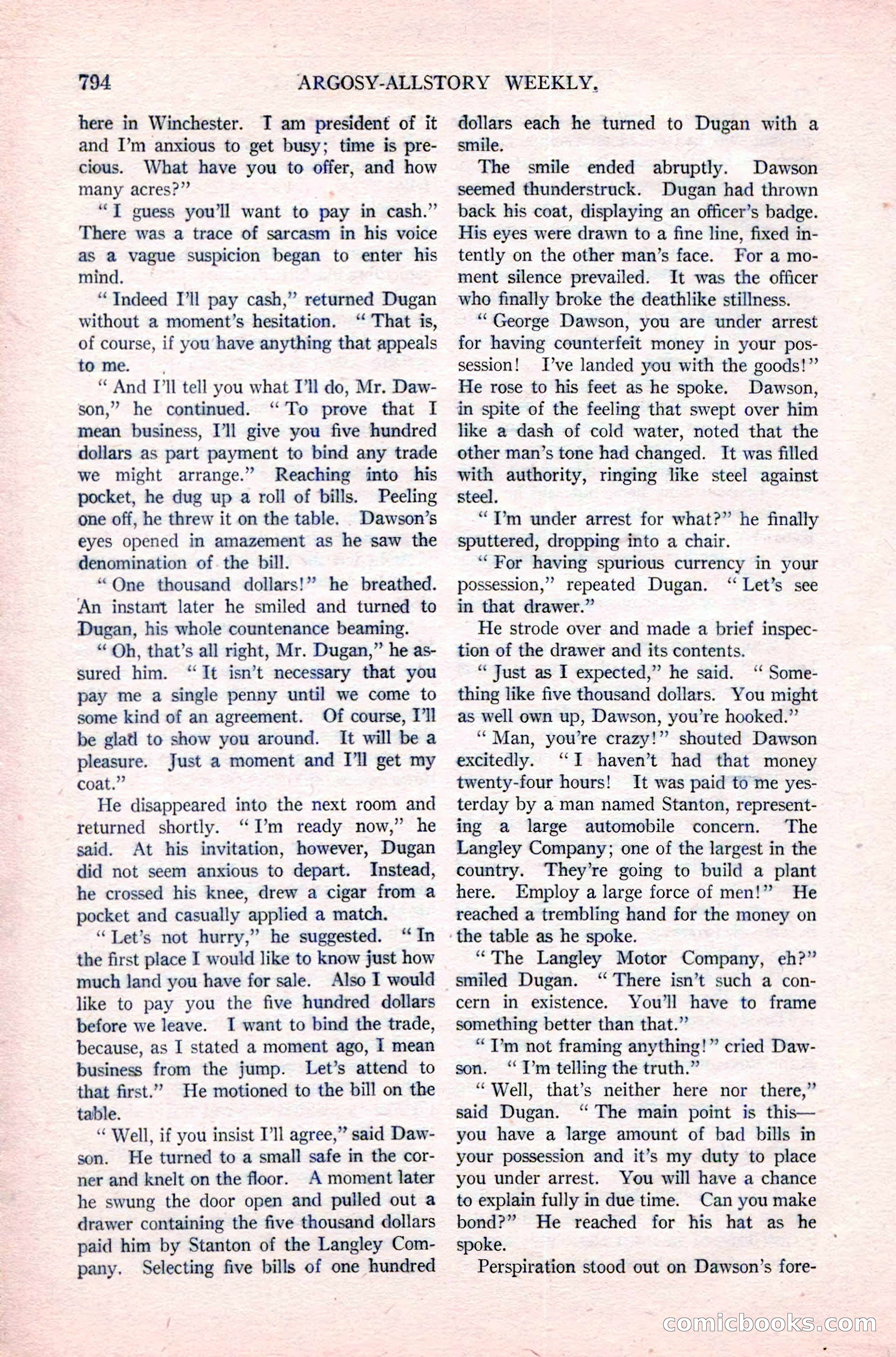 Argosy All-Story Weekly — page 168 of 180