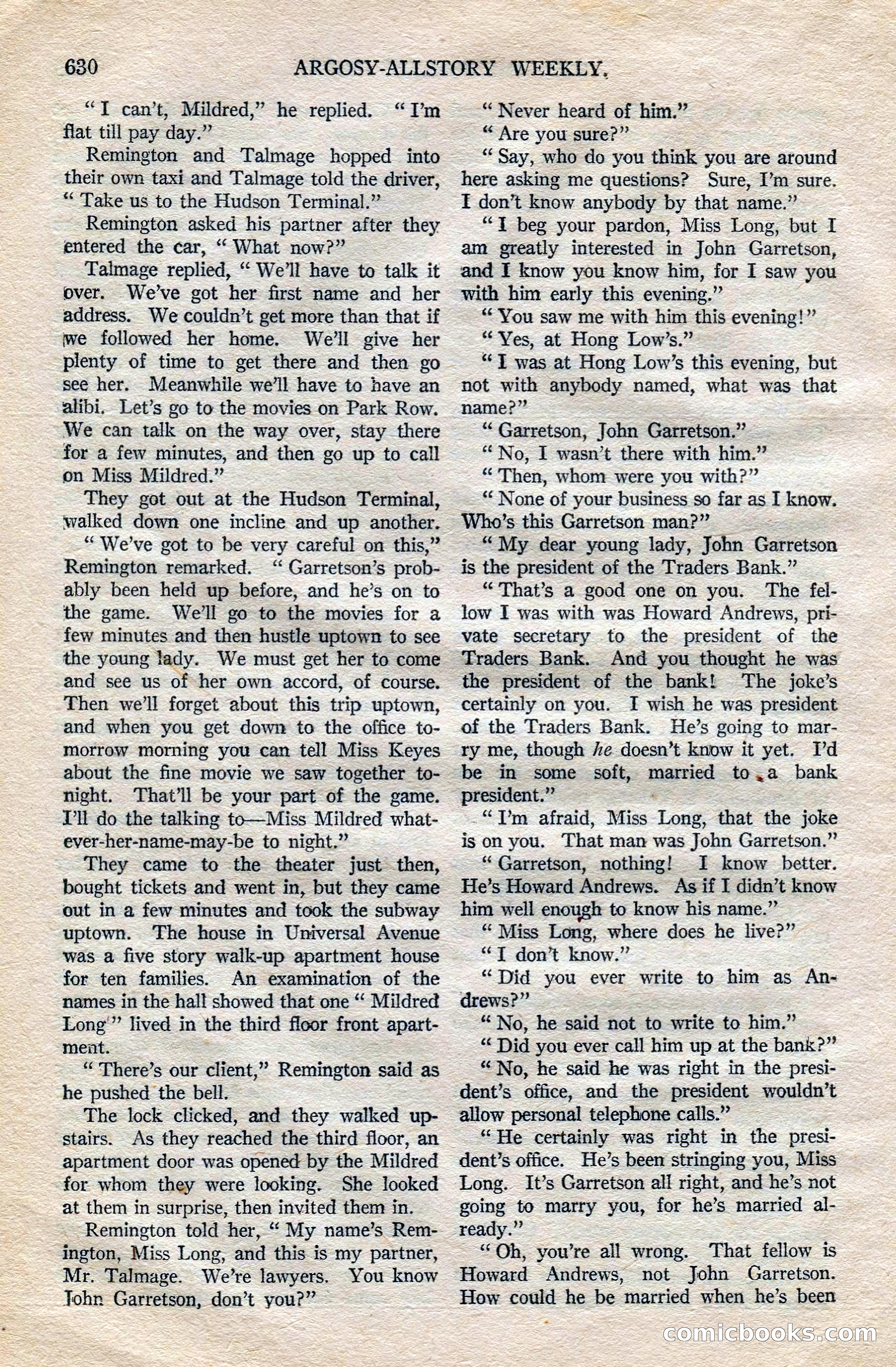 Argosy All-Story Weekly — page 160 of 172
