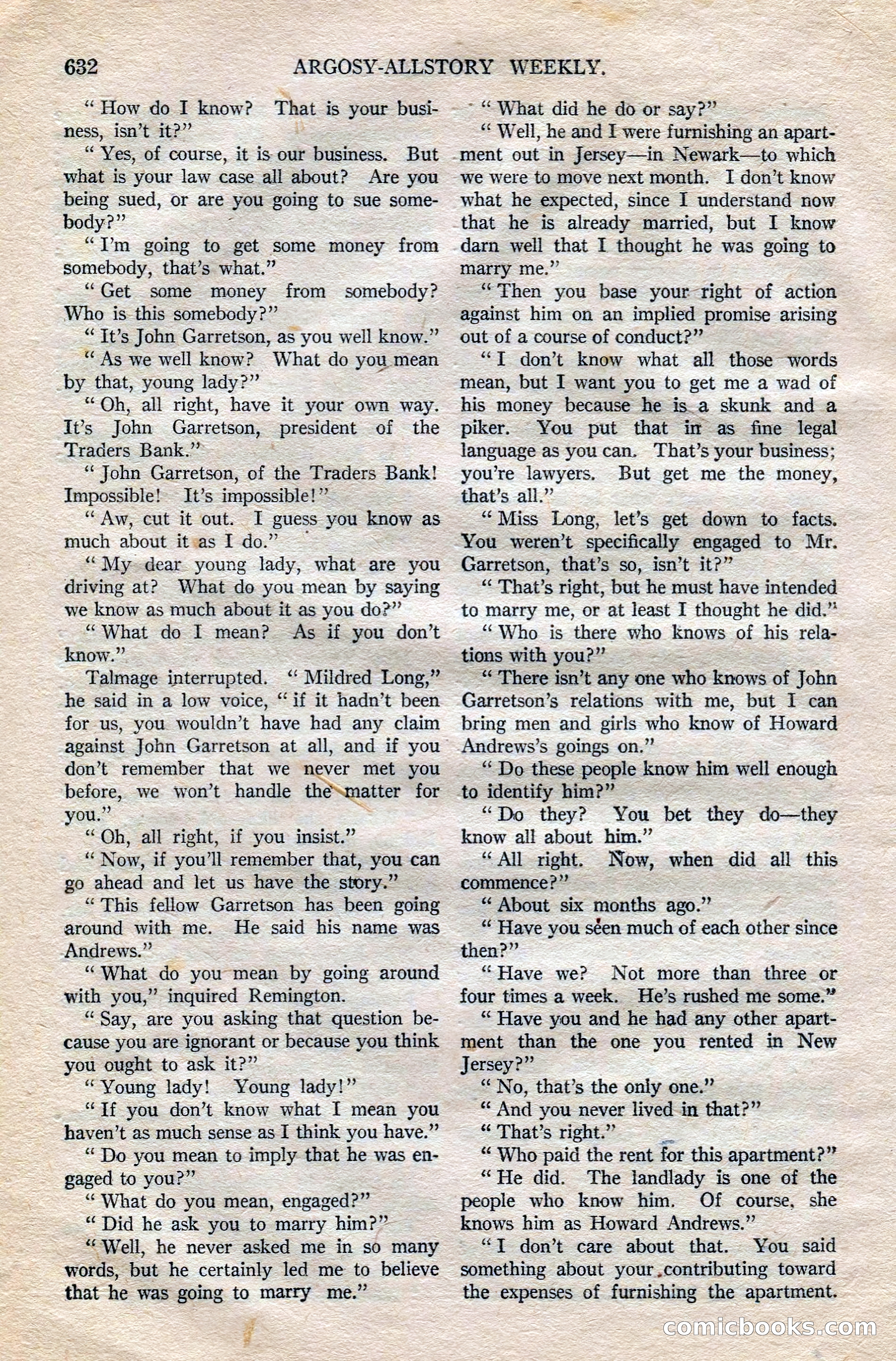 Argosy All-Story Weekly — page 162 of 172