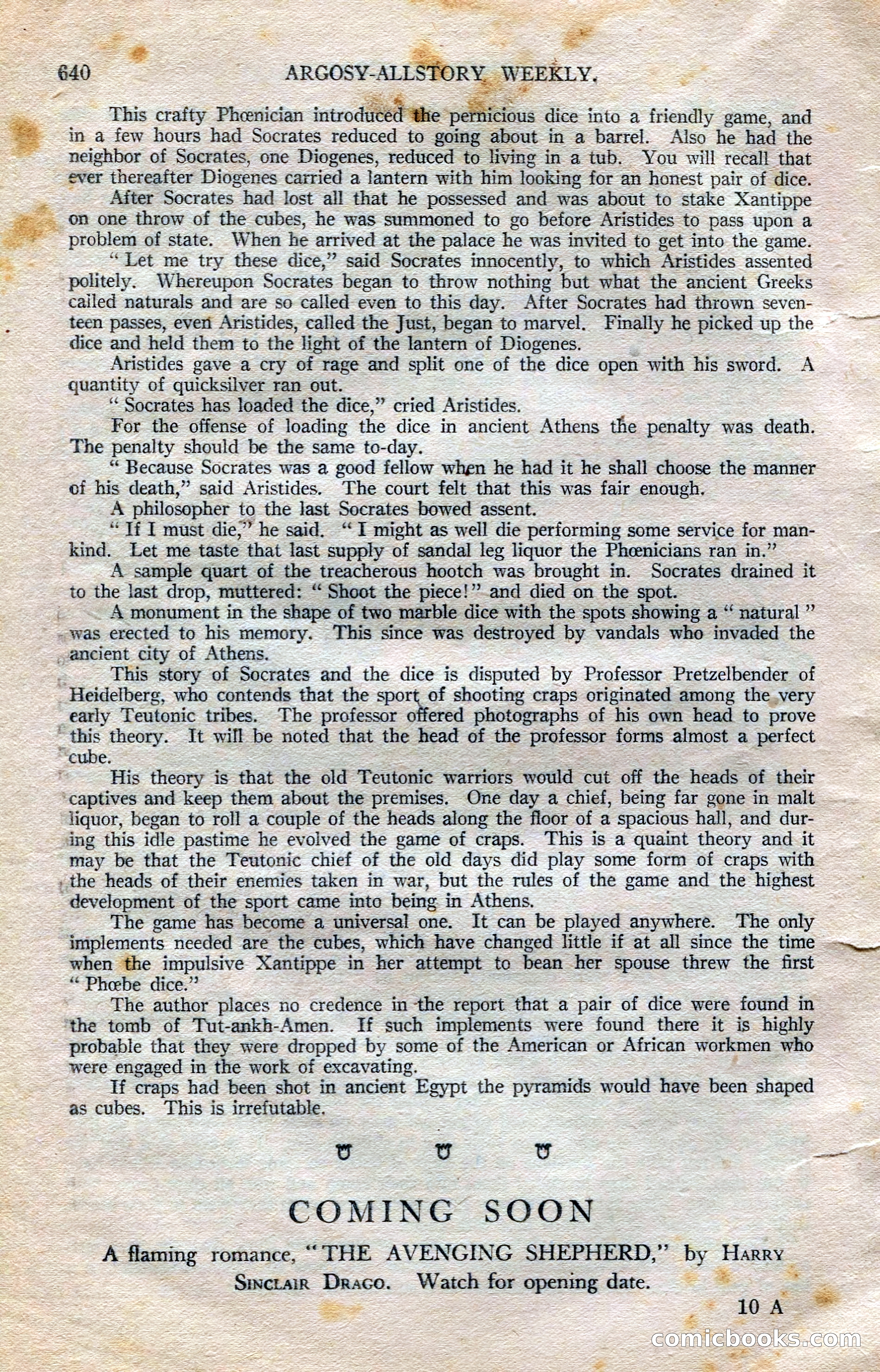 Argosy All-Story Weekly — page 170 of 172