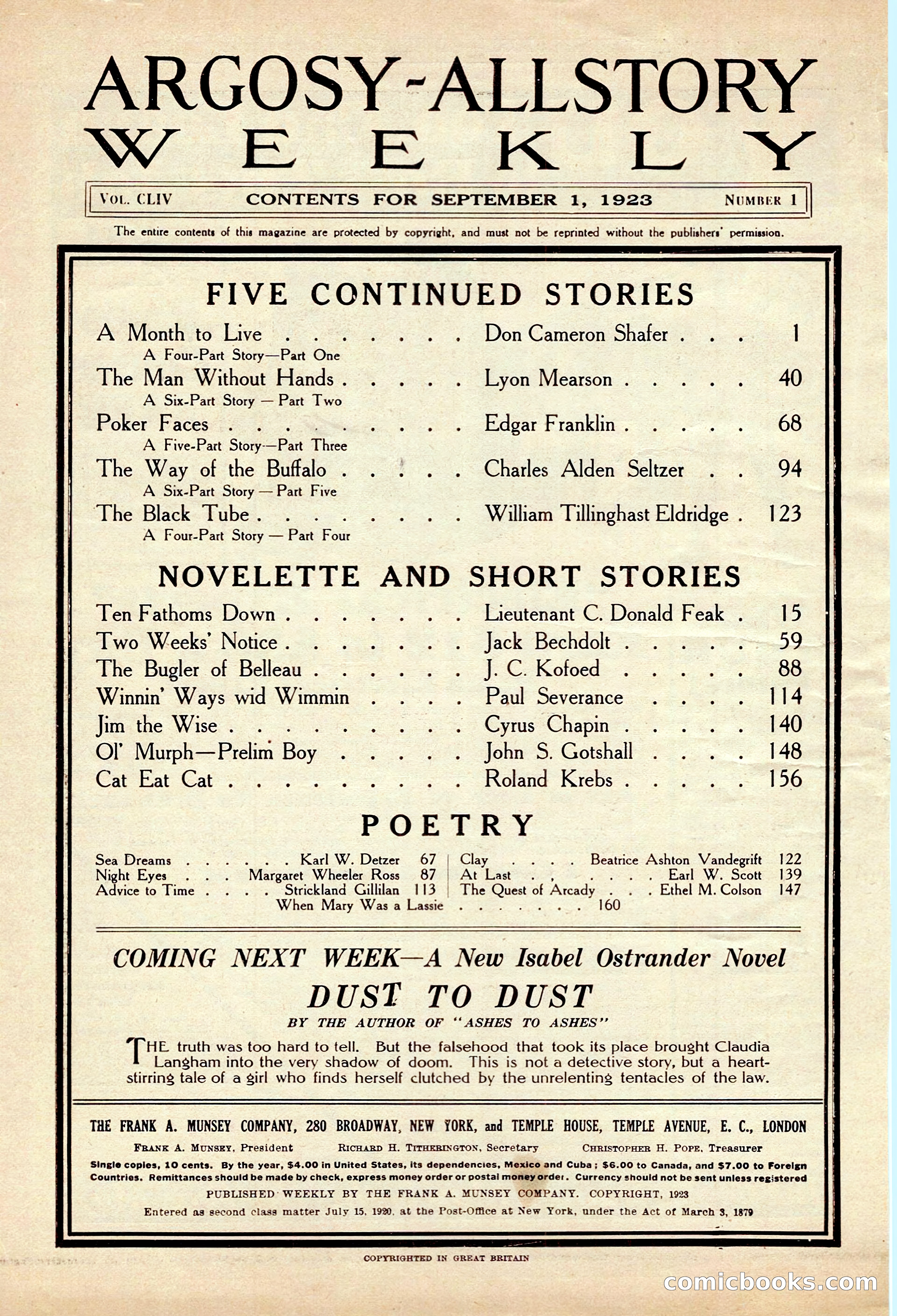 Argosy All-Story Weekly — page 4 of 176