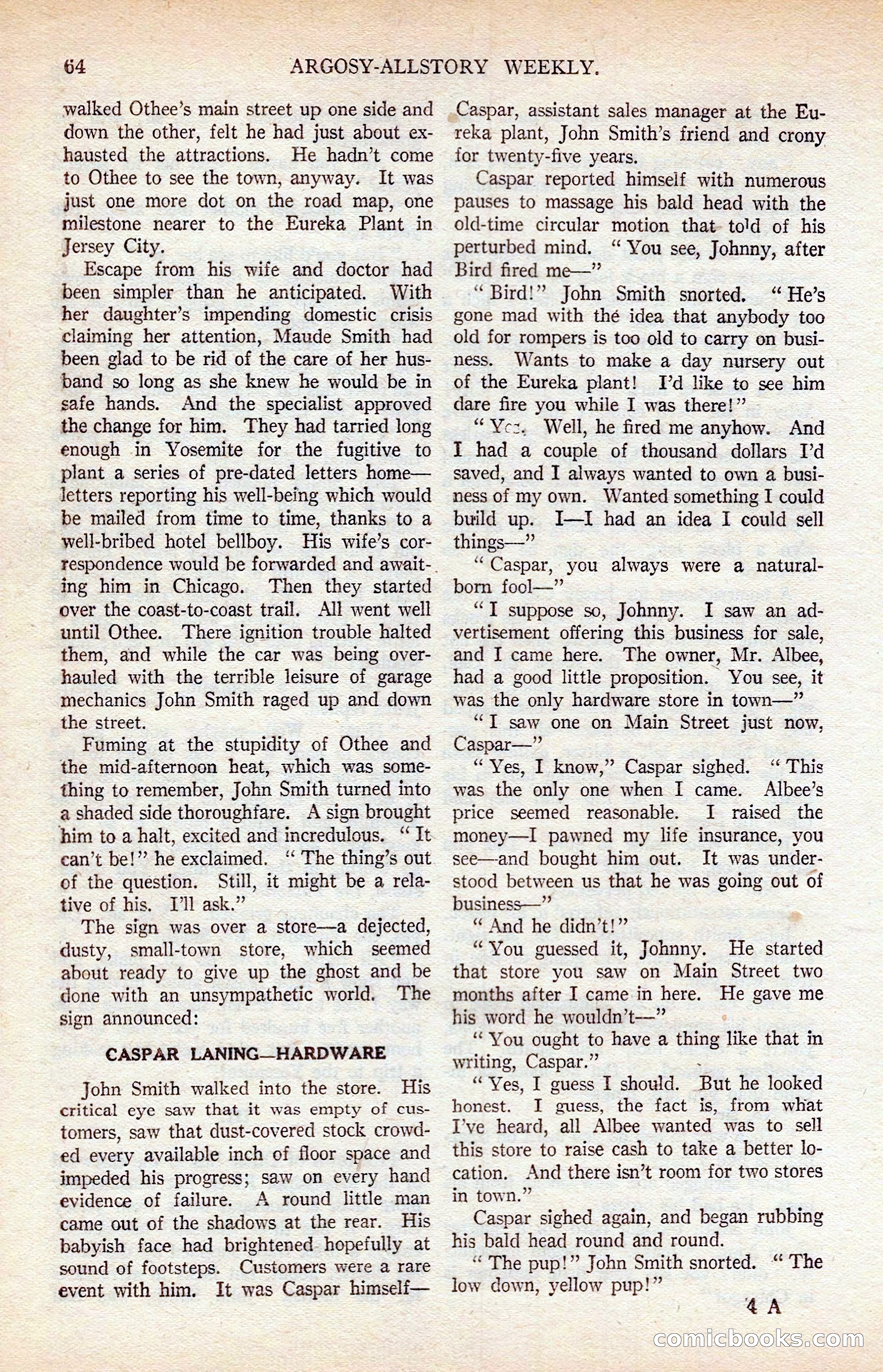 Argosy All-Story Weekly — page 74 of 176