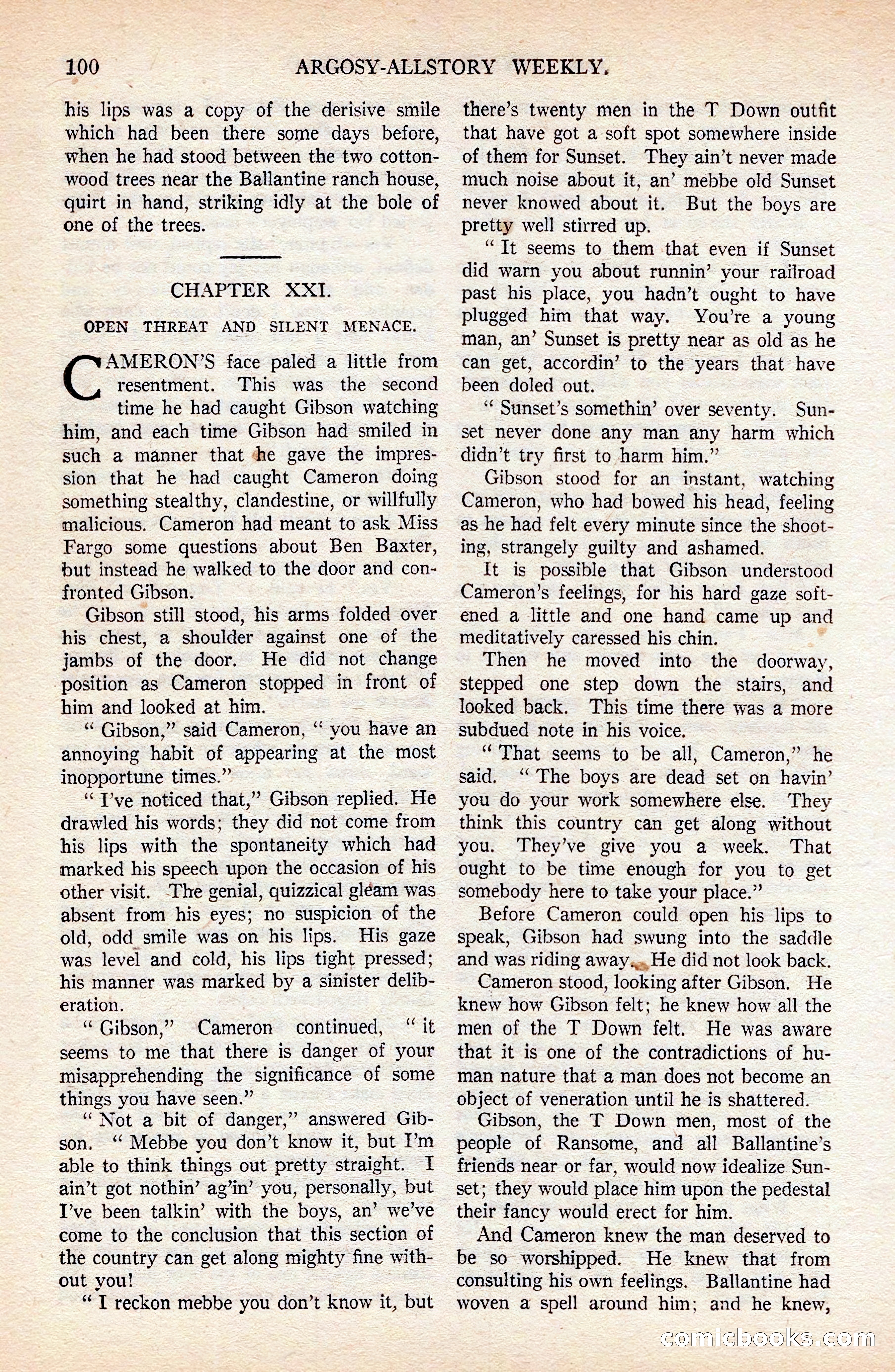Argosy All-Story Weekly — page 110 of 176