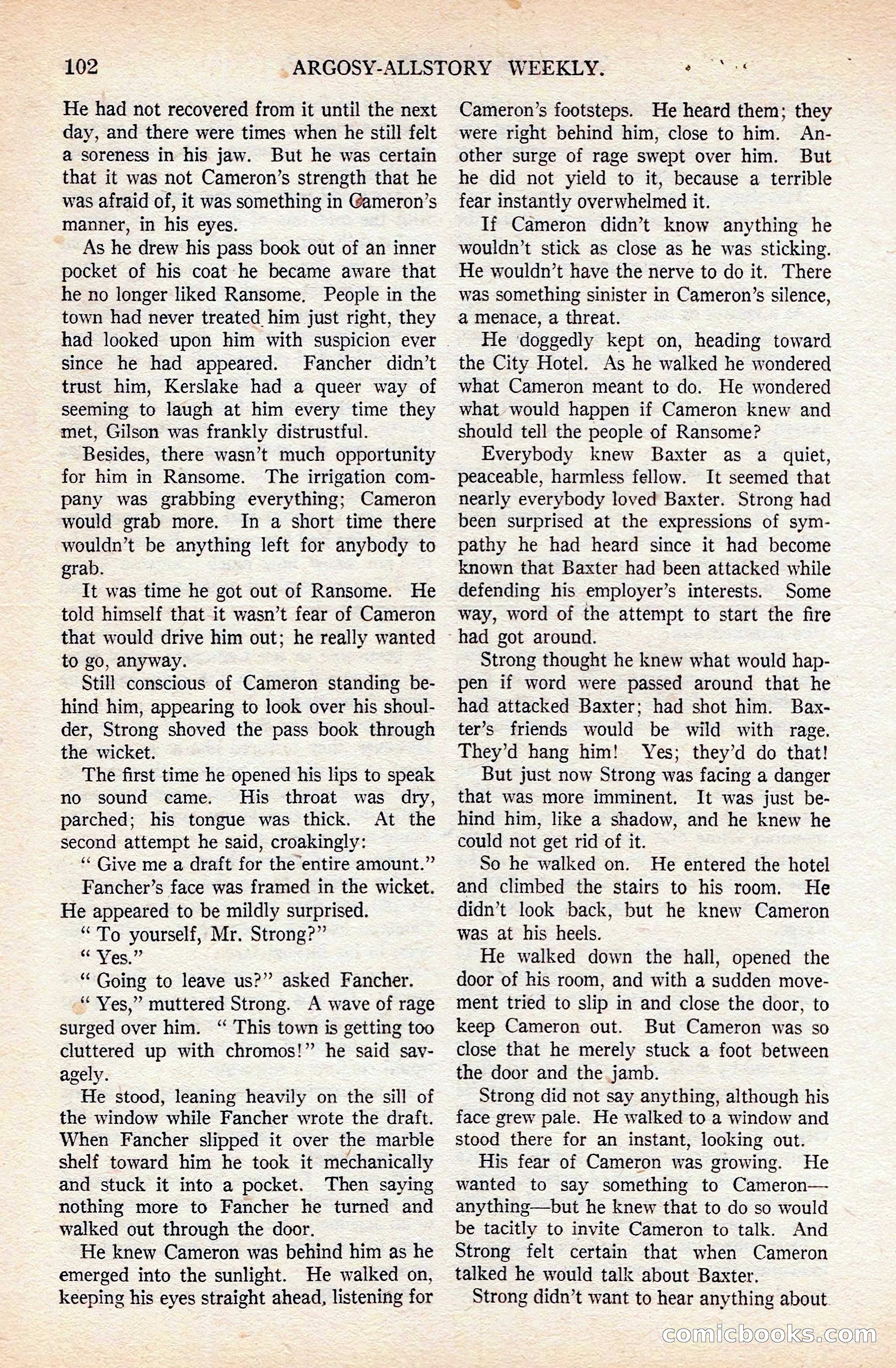 Argosy All-Story Weekly — page 112 of 176