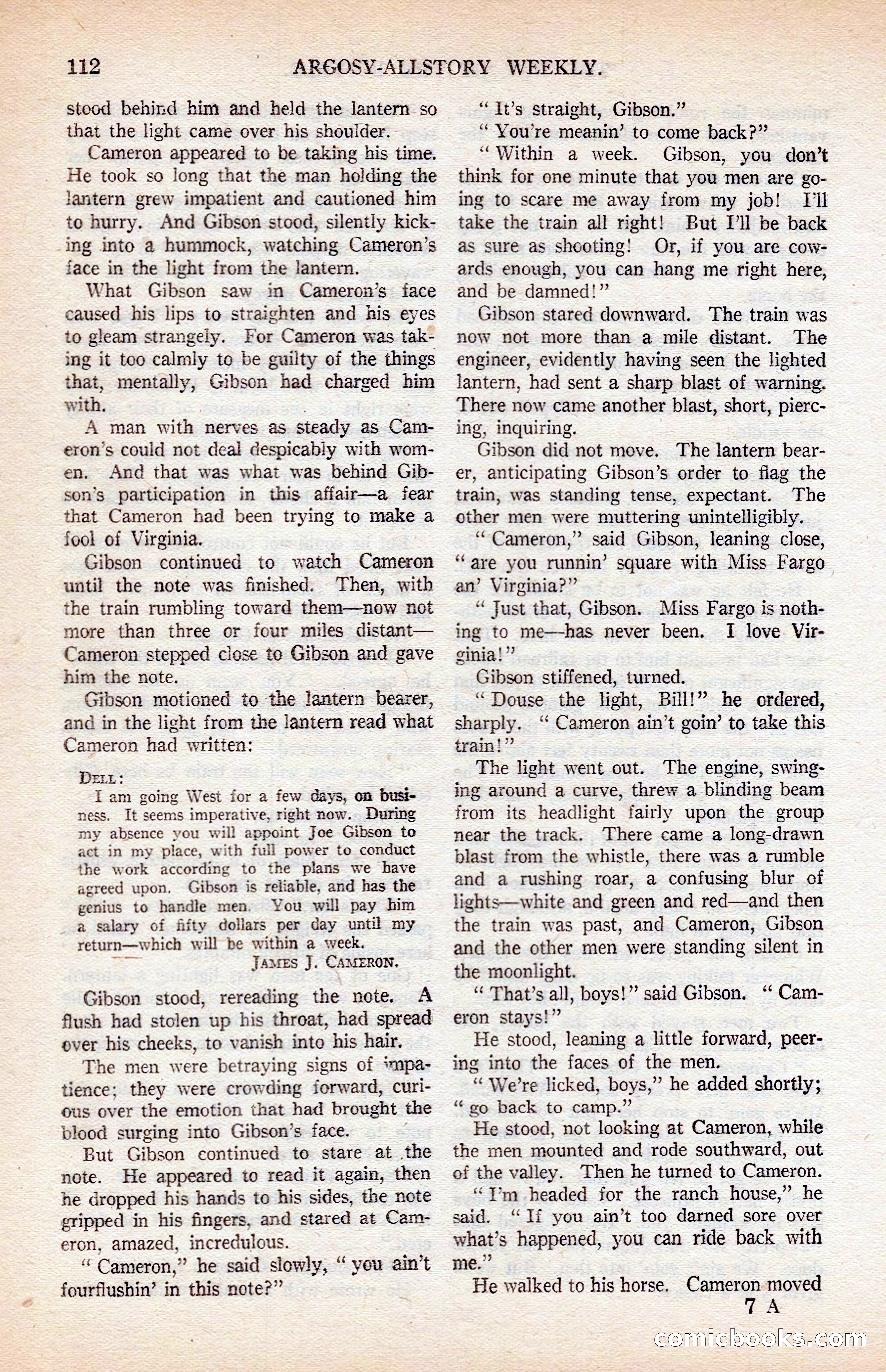 Argosy All-Story Weekly — page 122 of 176