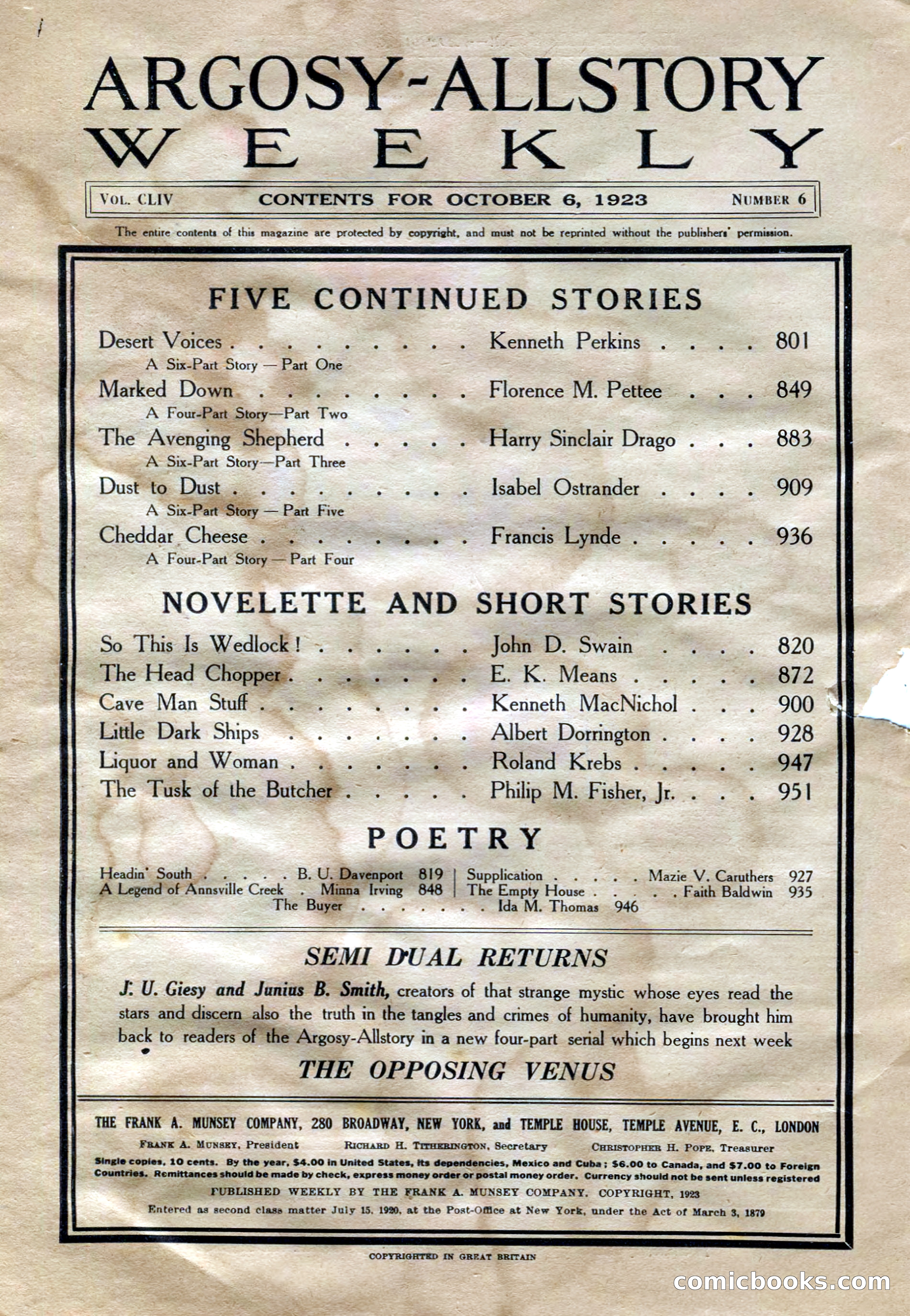 Argosy All-Story Weekly — page 4 of 196