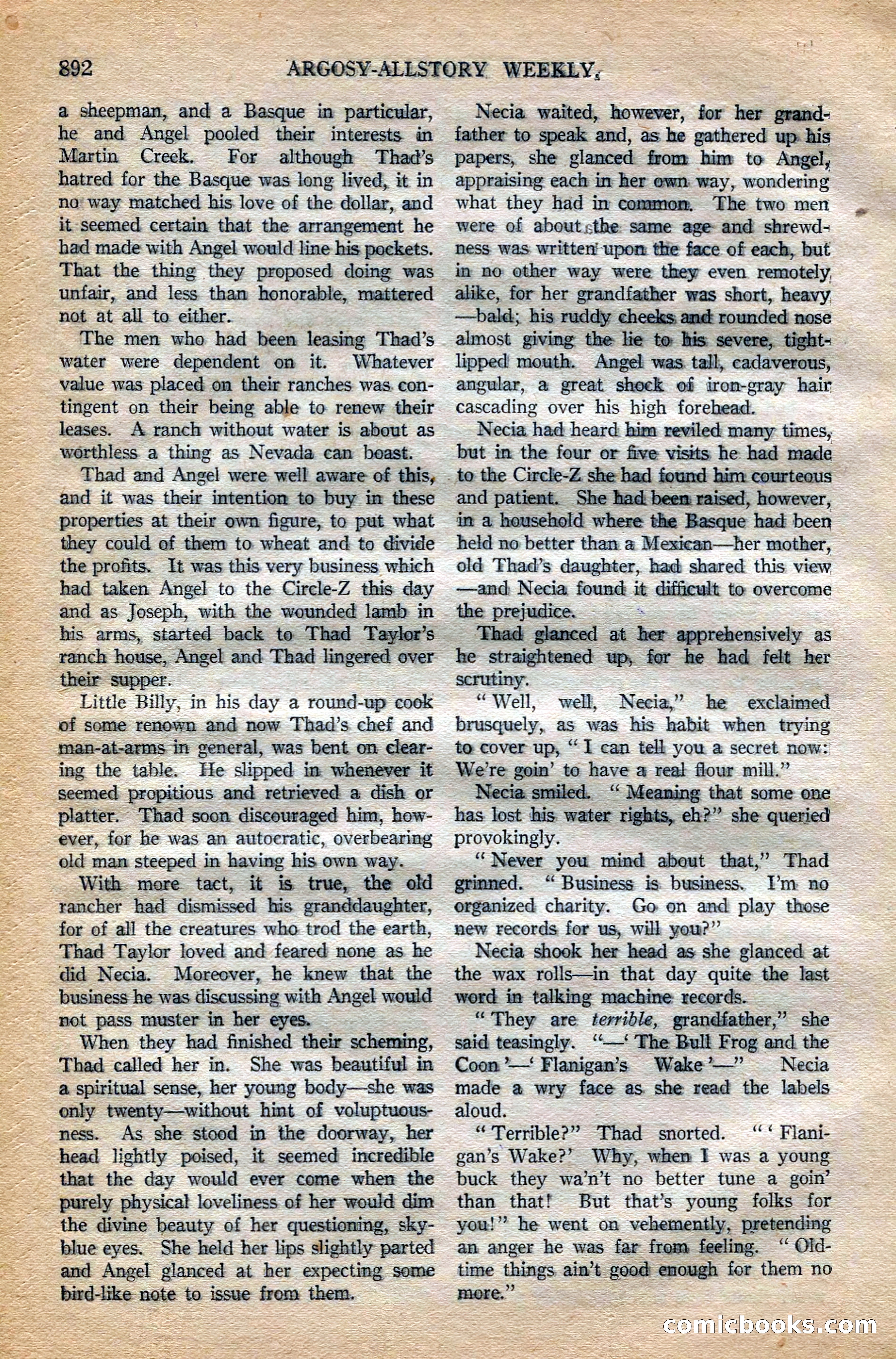 Argosy All-Story Weekly — page 110 of 196