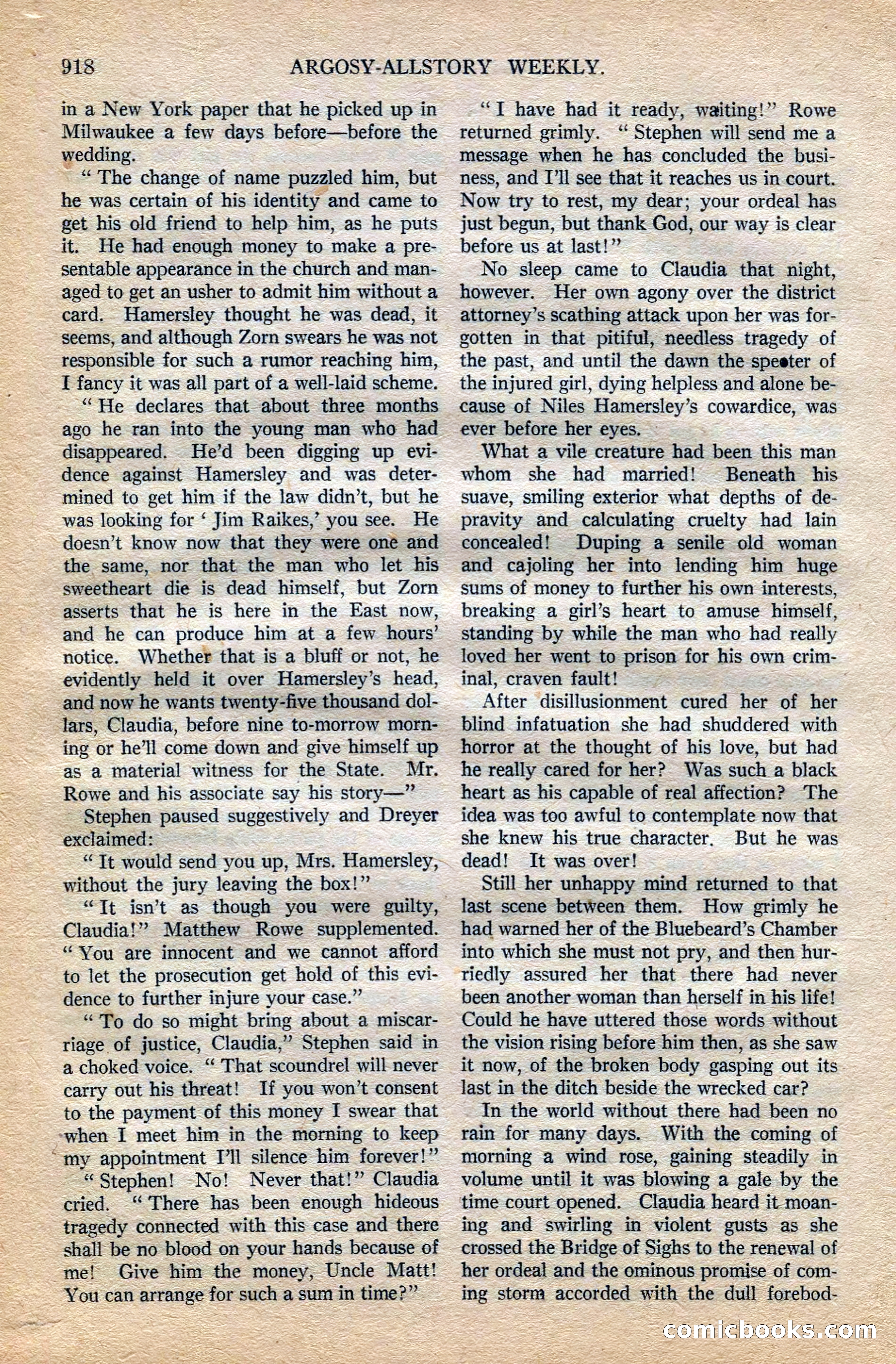 Argosy All-Story Weekly — page 136 of 196