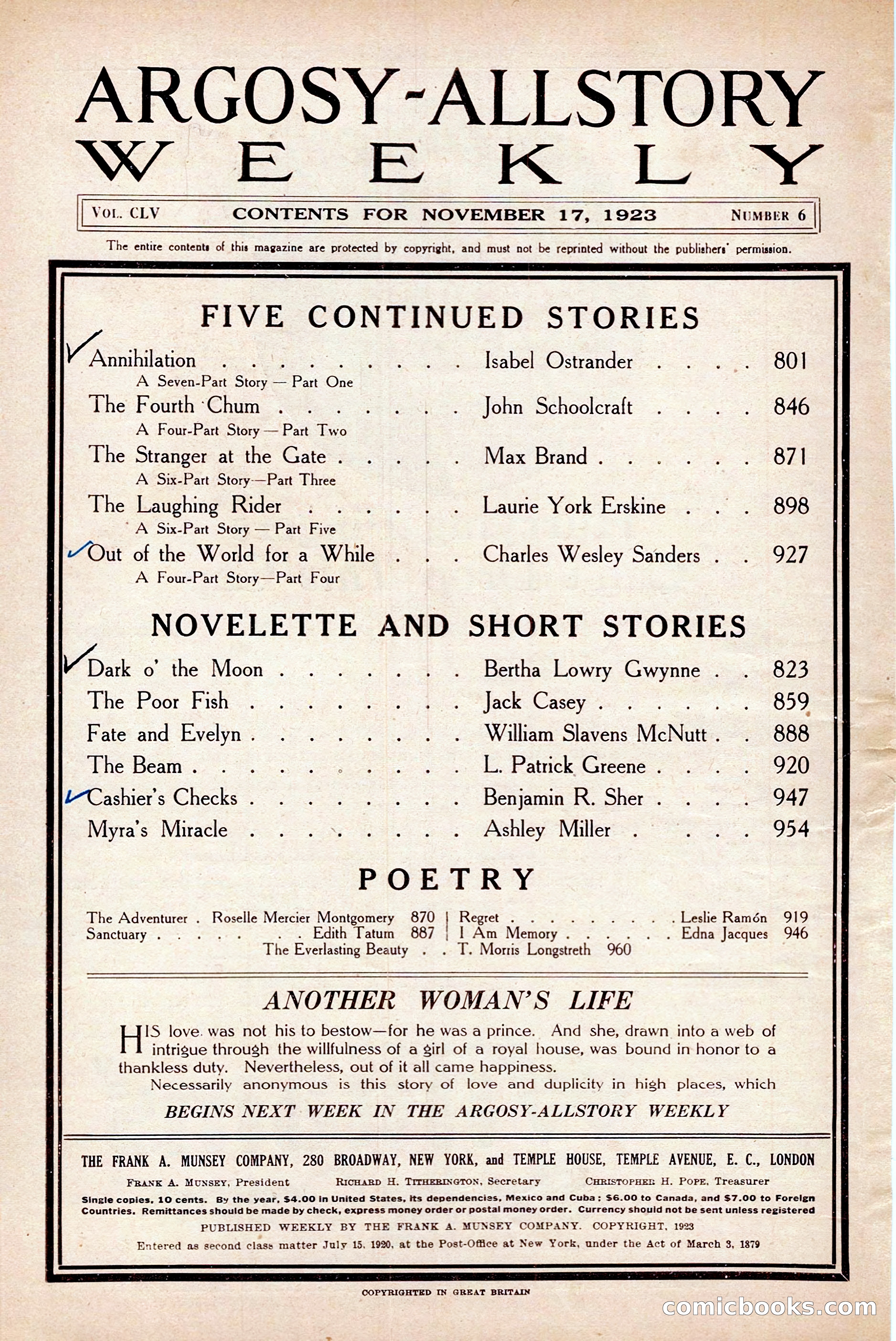 Argosy All-Story Weekly — page 4 of 176