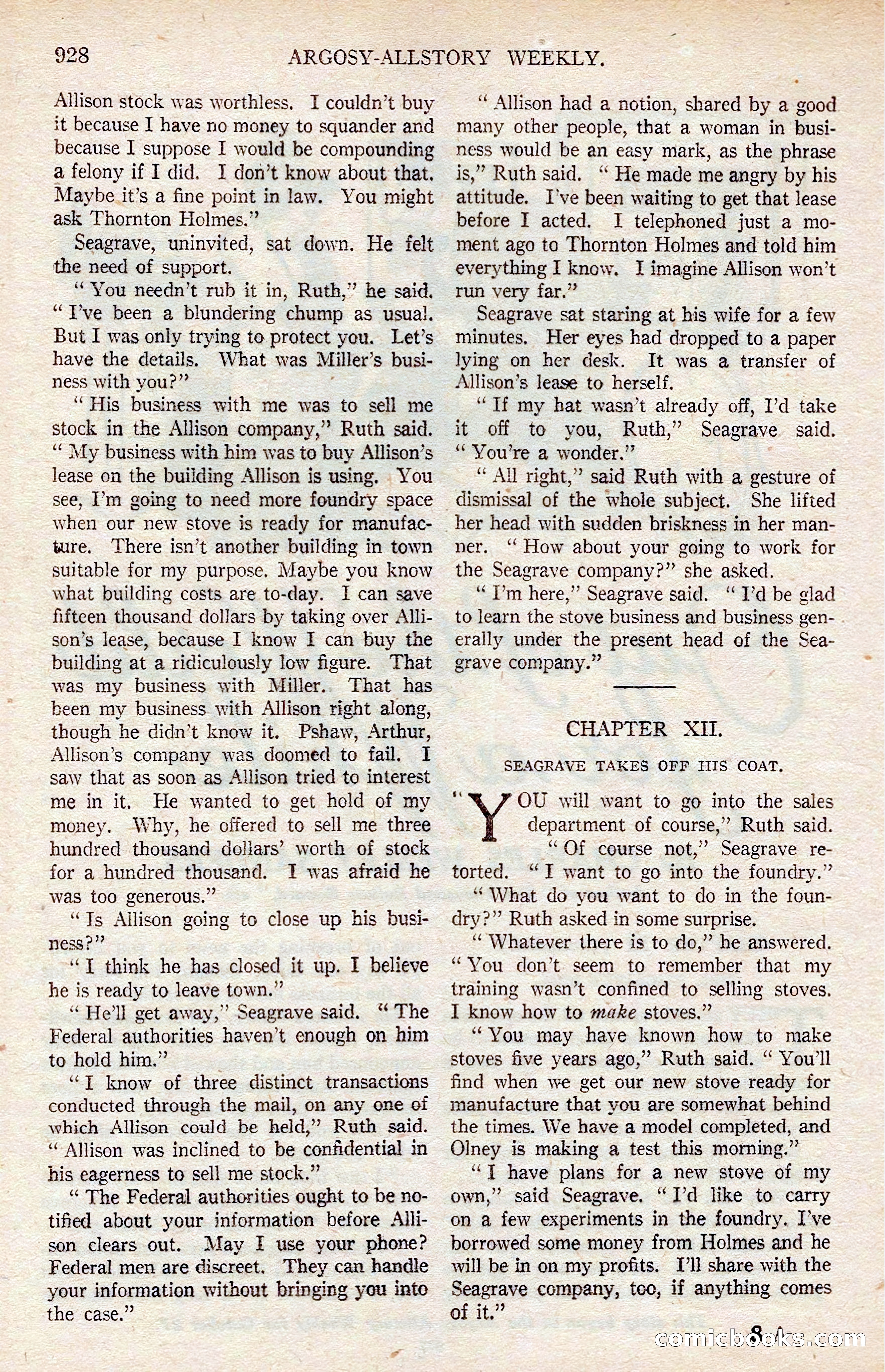 Argosy All-Story Weekly — page 138 of 176