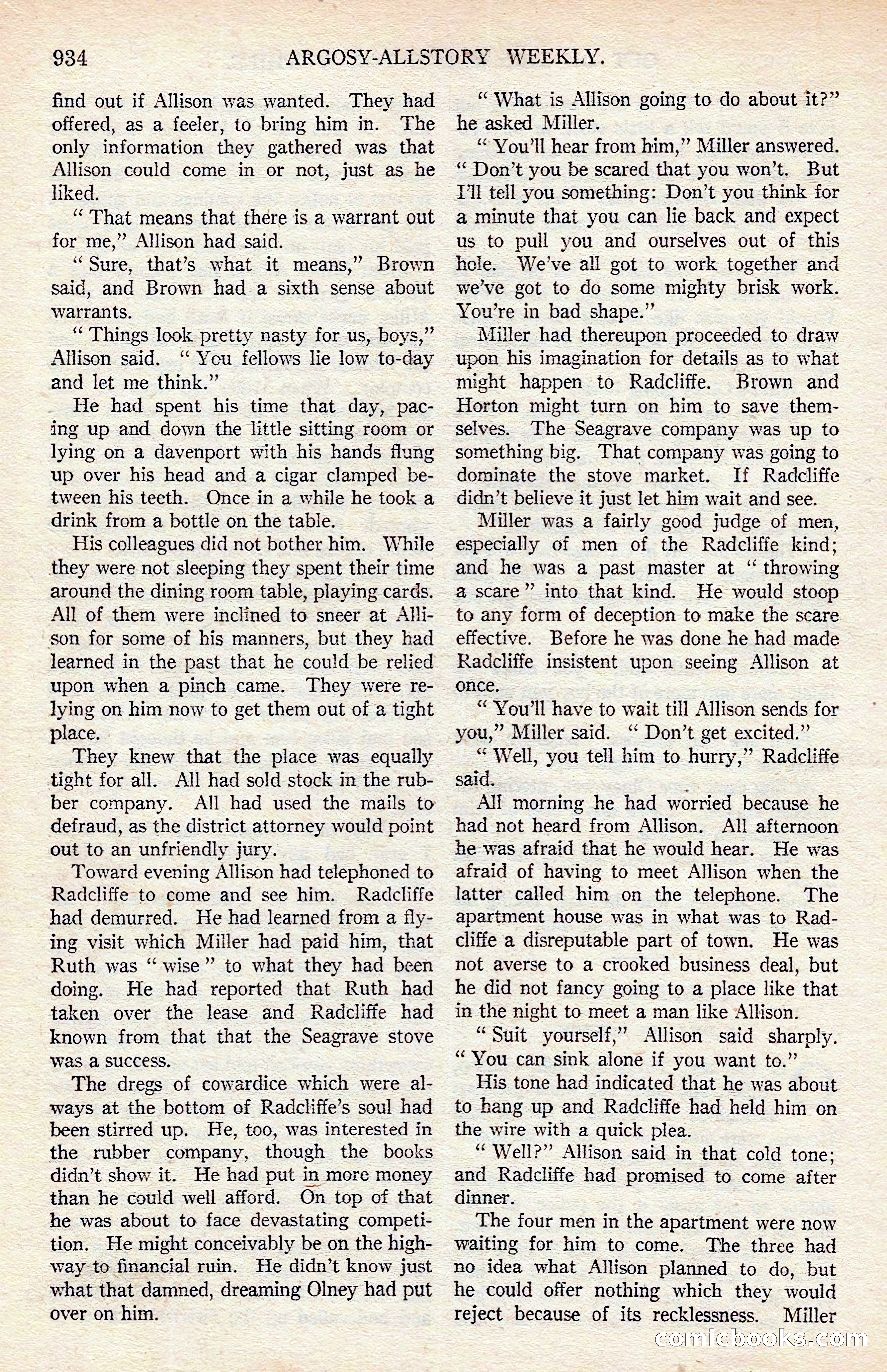 Argosy All-Story Weekly — page 144 of 176