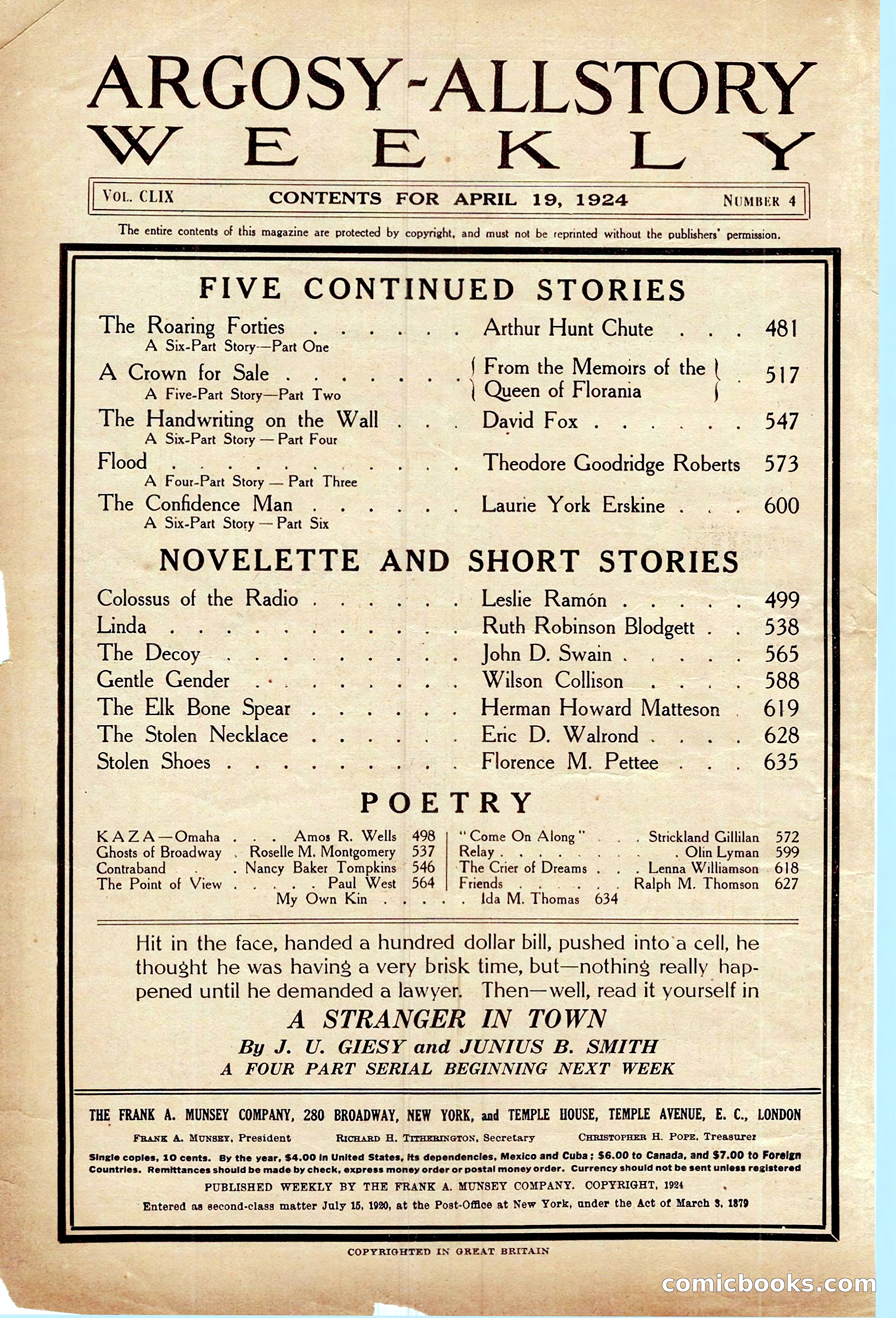 Argosy All-Story Weekly, April 19, 1924 — page 4 of 172