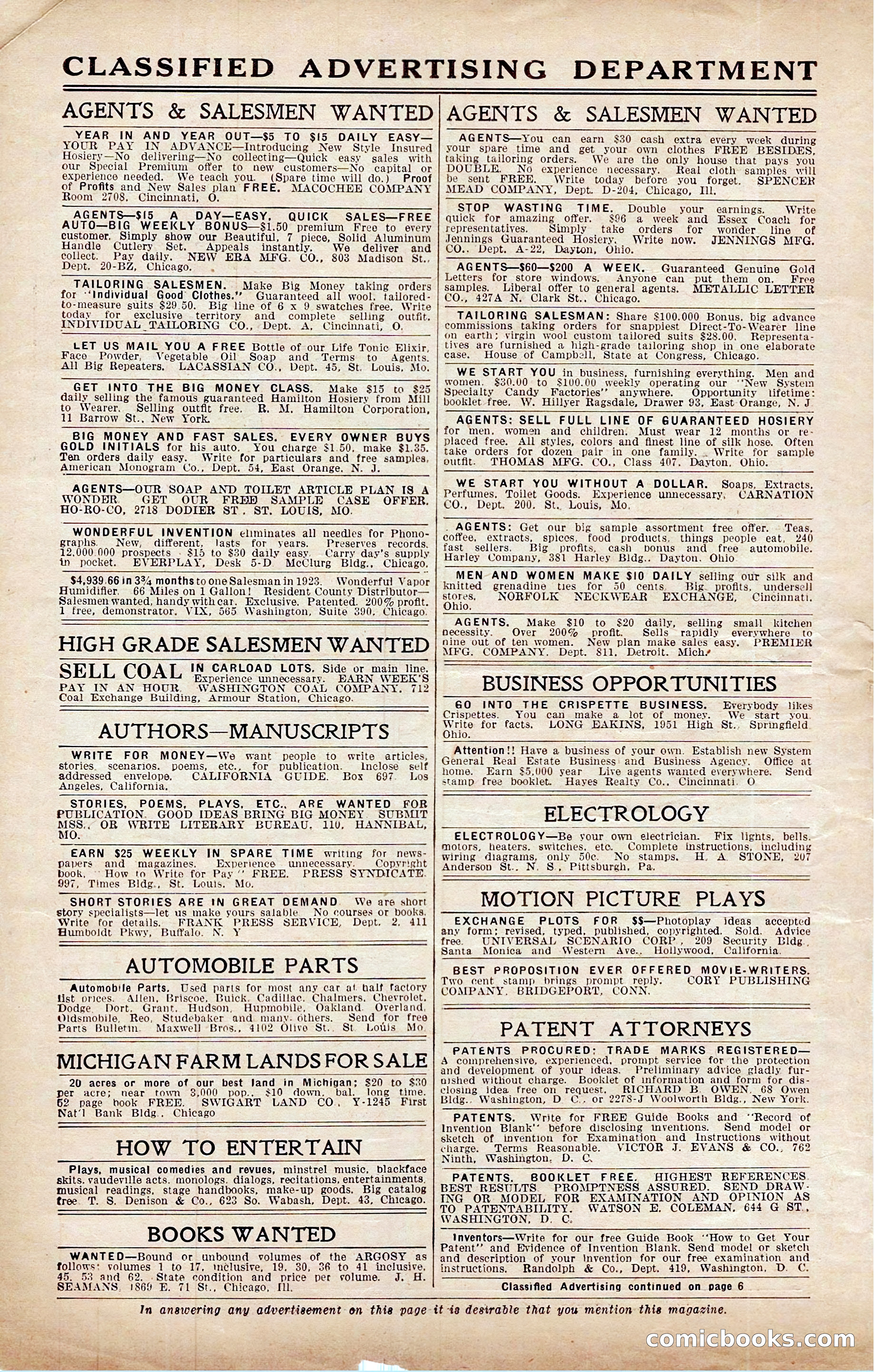 Argosy All-Story Weekly, April 19, 1924 — page 9 of 172