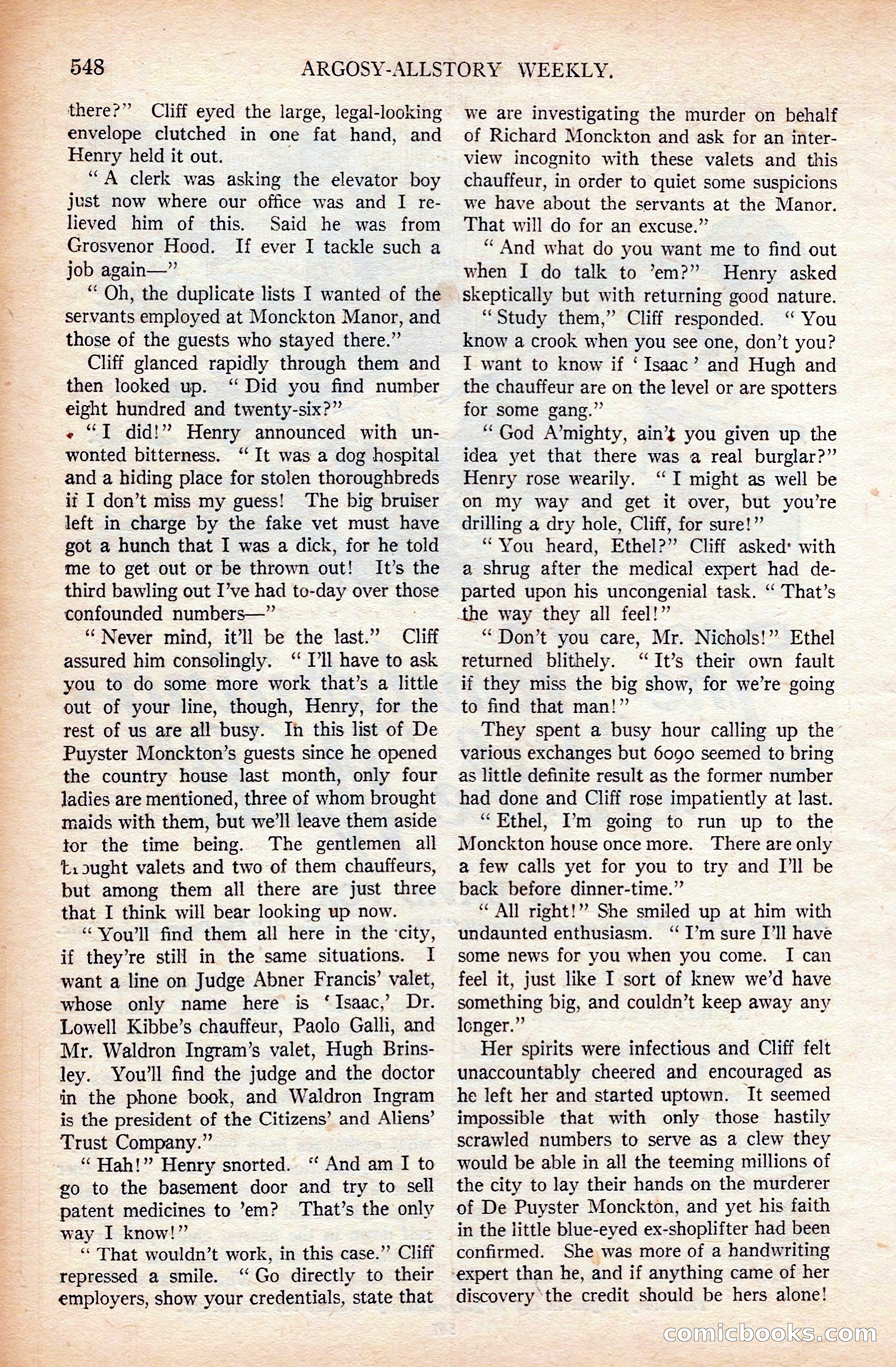 Argosy All-Story Weekly, April 19, 1924 — page 78 of 172