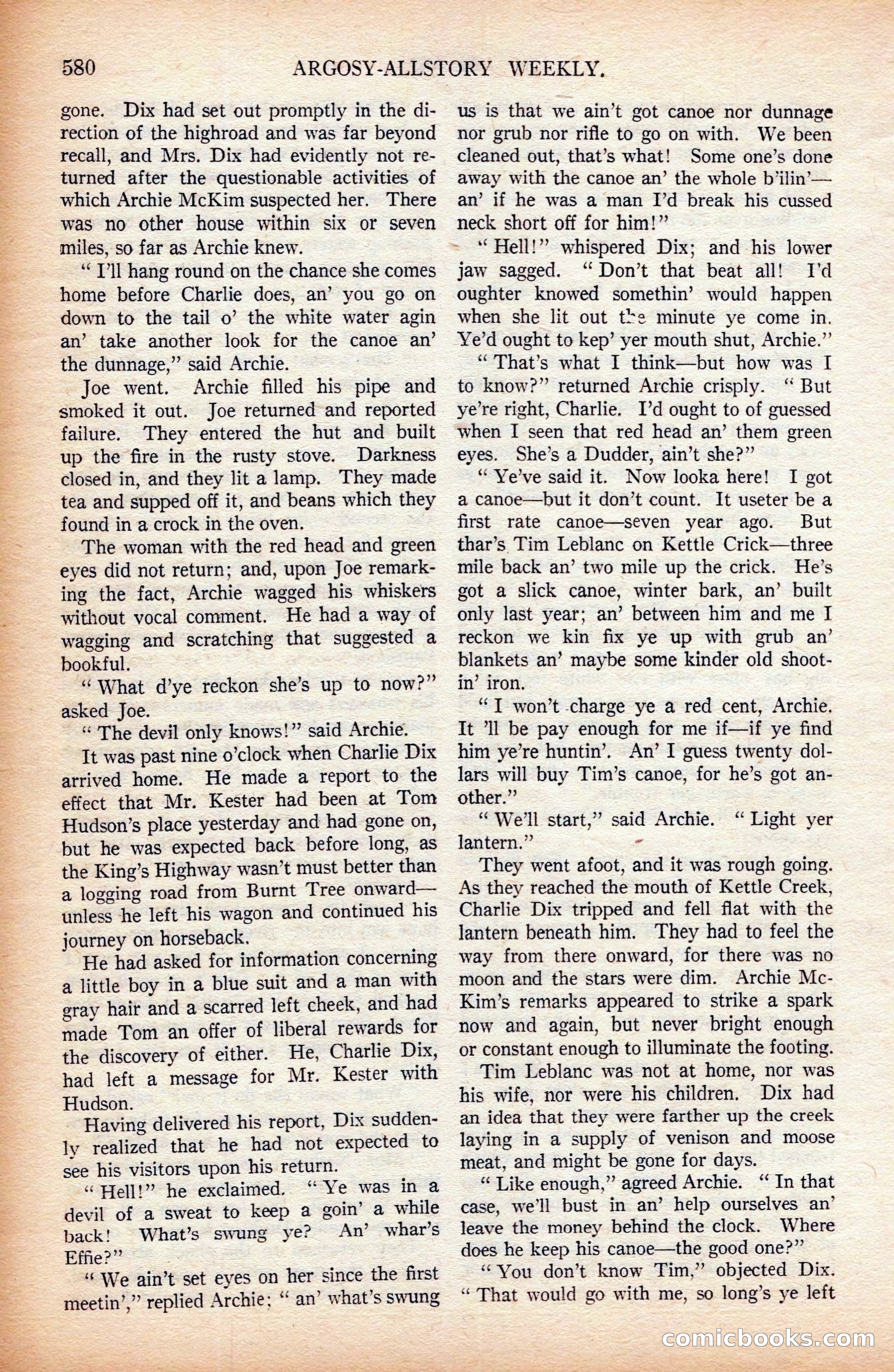 Argosy All-Story Weekly, April 19, 1924 — page 110 of 172