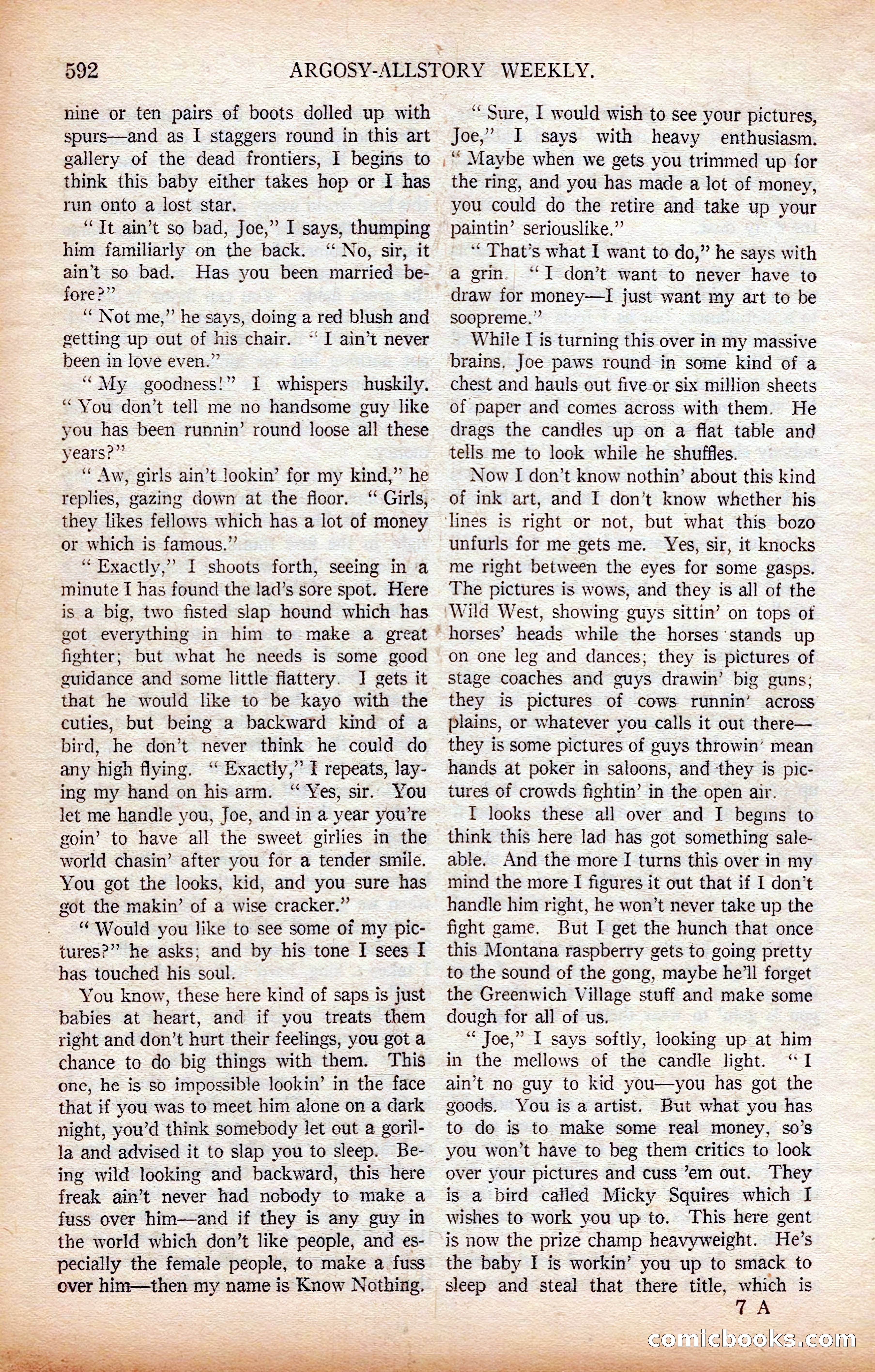 Argosy All-Story Weekly, April 19, 1924 — page 122 of 172
