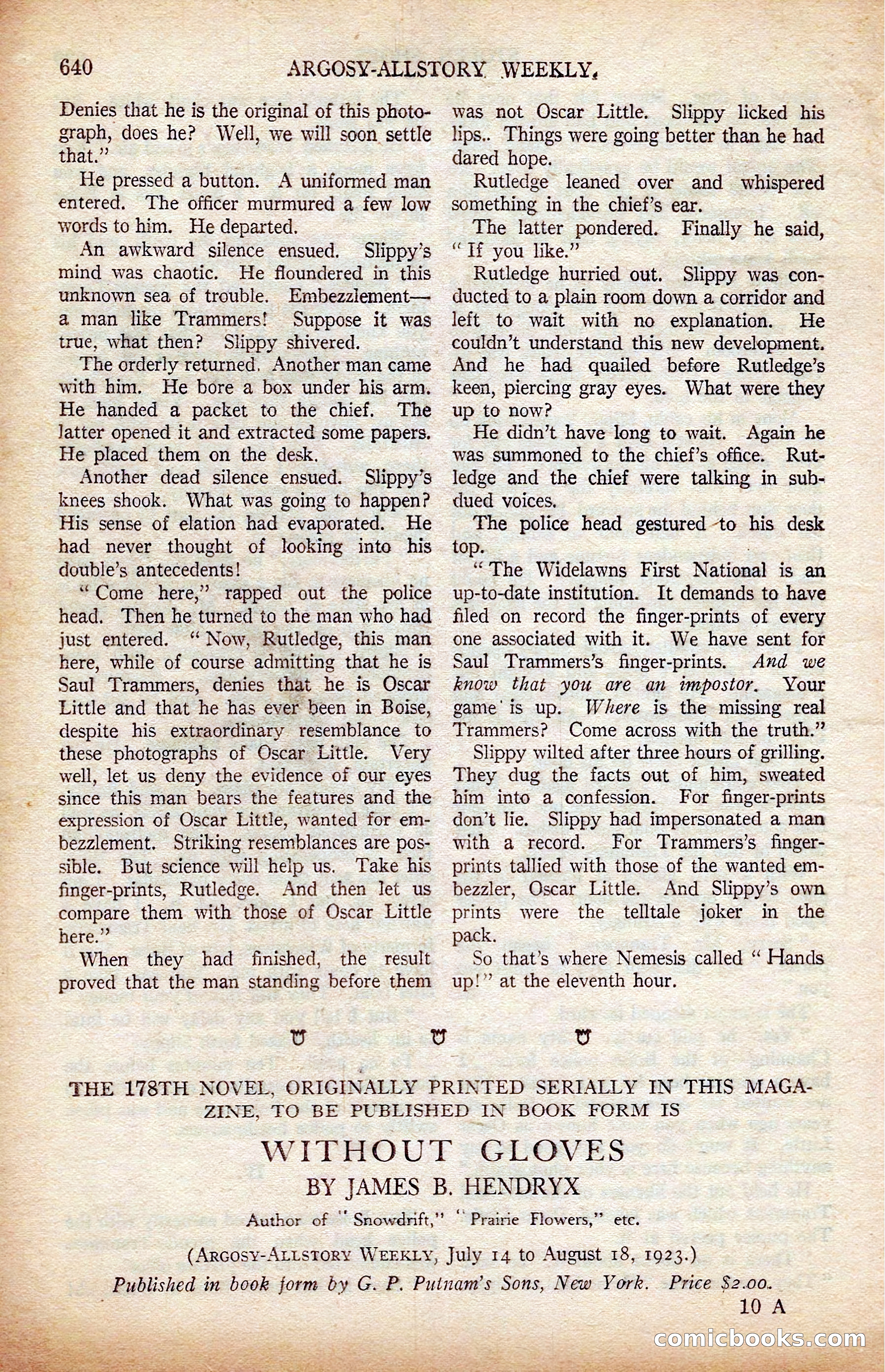 Argosy All-Story Weekly, April 19, 1924 — page 170 of 172