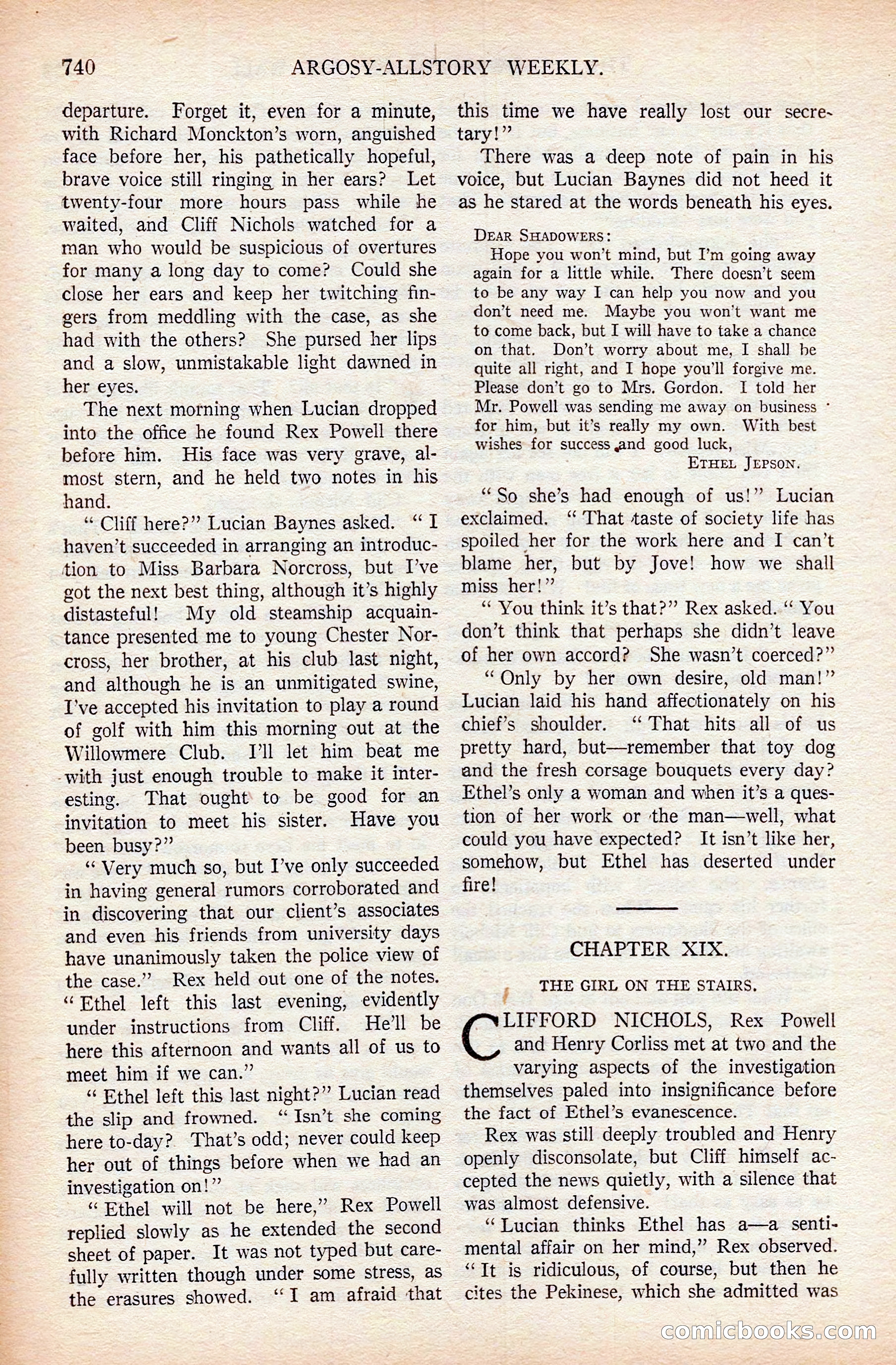 Argosy All-Story Weekly — page 110 of 176