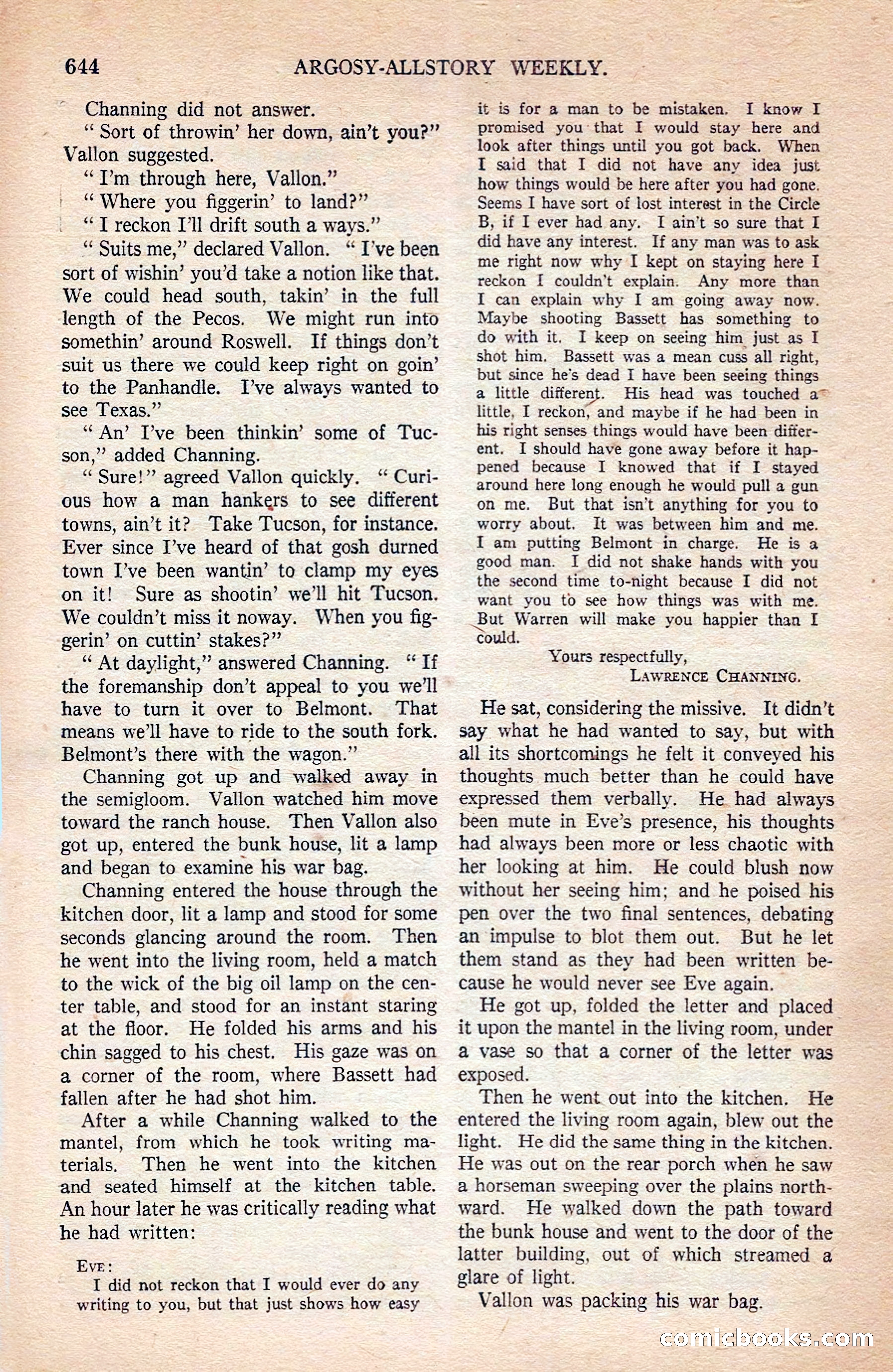 Argosy All-Story Weekly — page 10 of 168