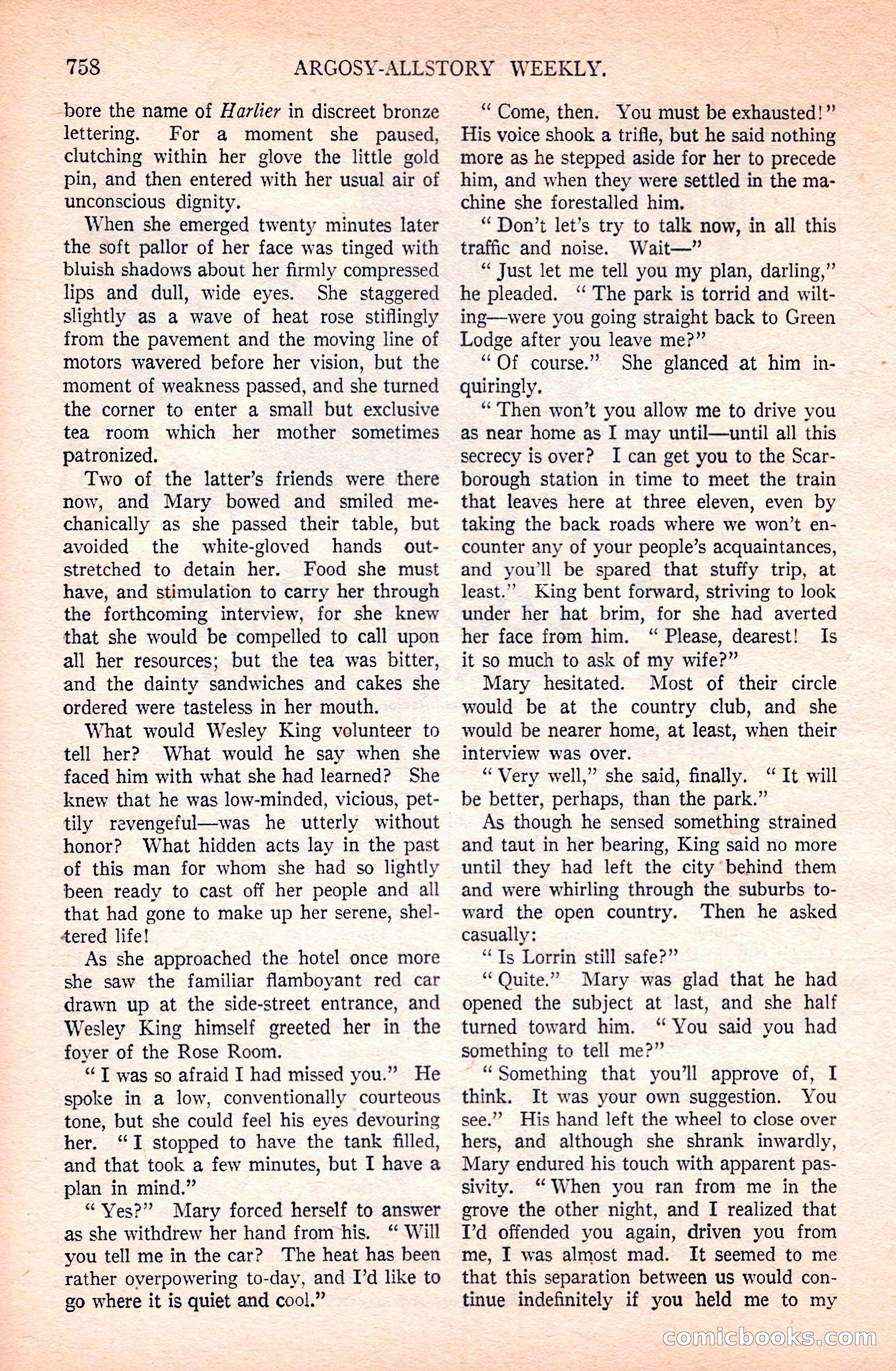 Argosy All-Story Weekly — page 124 of 168