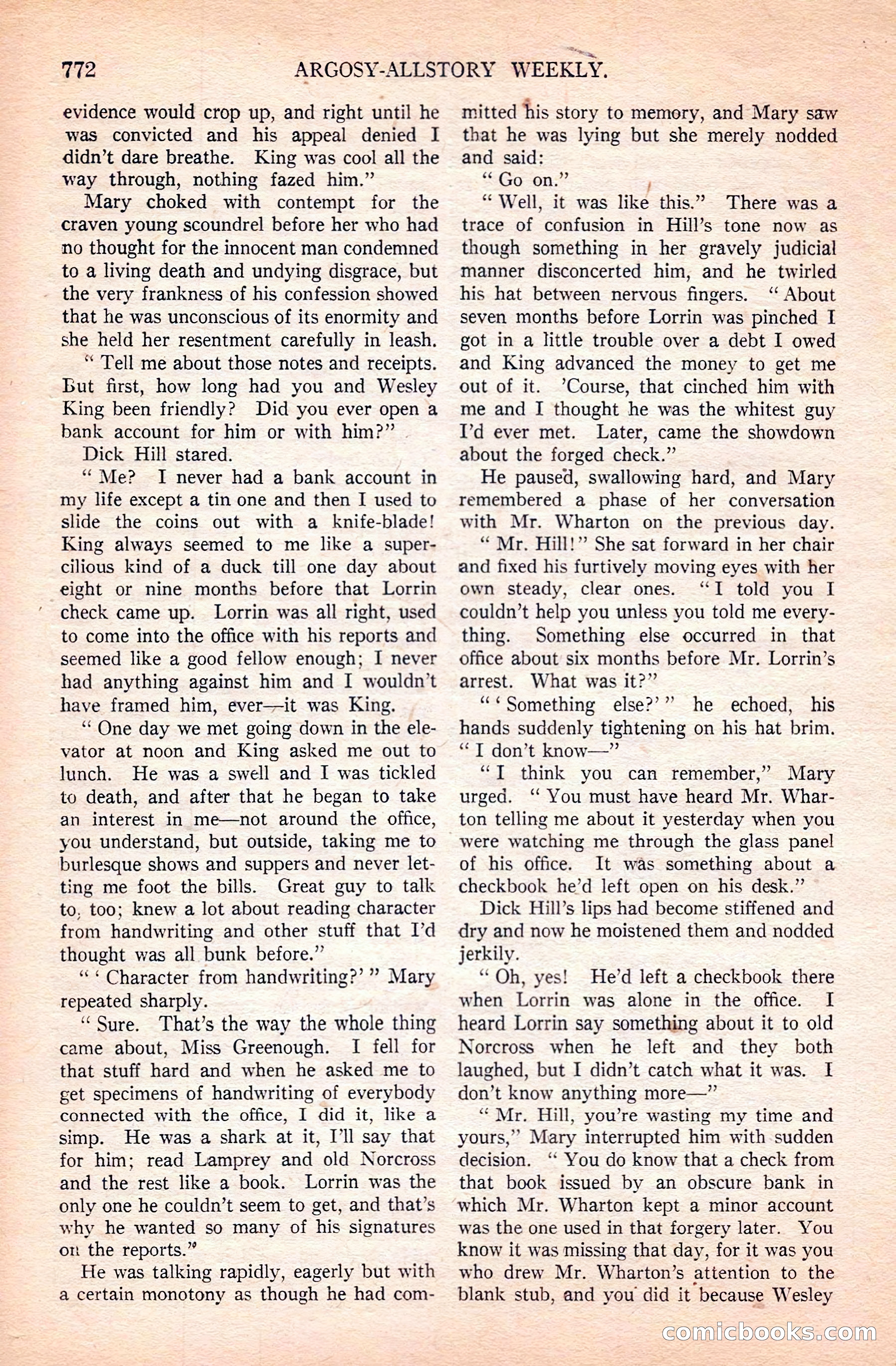 Argosy All-Story Weekly — page 138 of 168