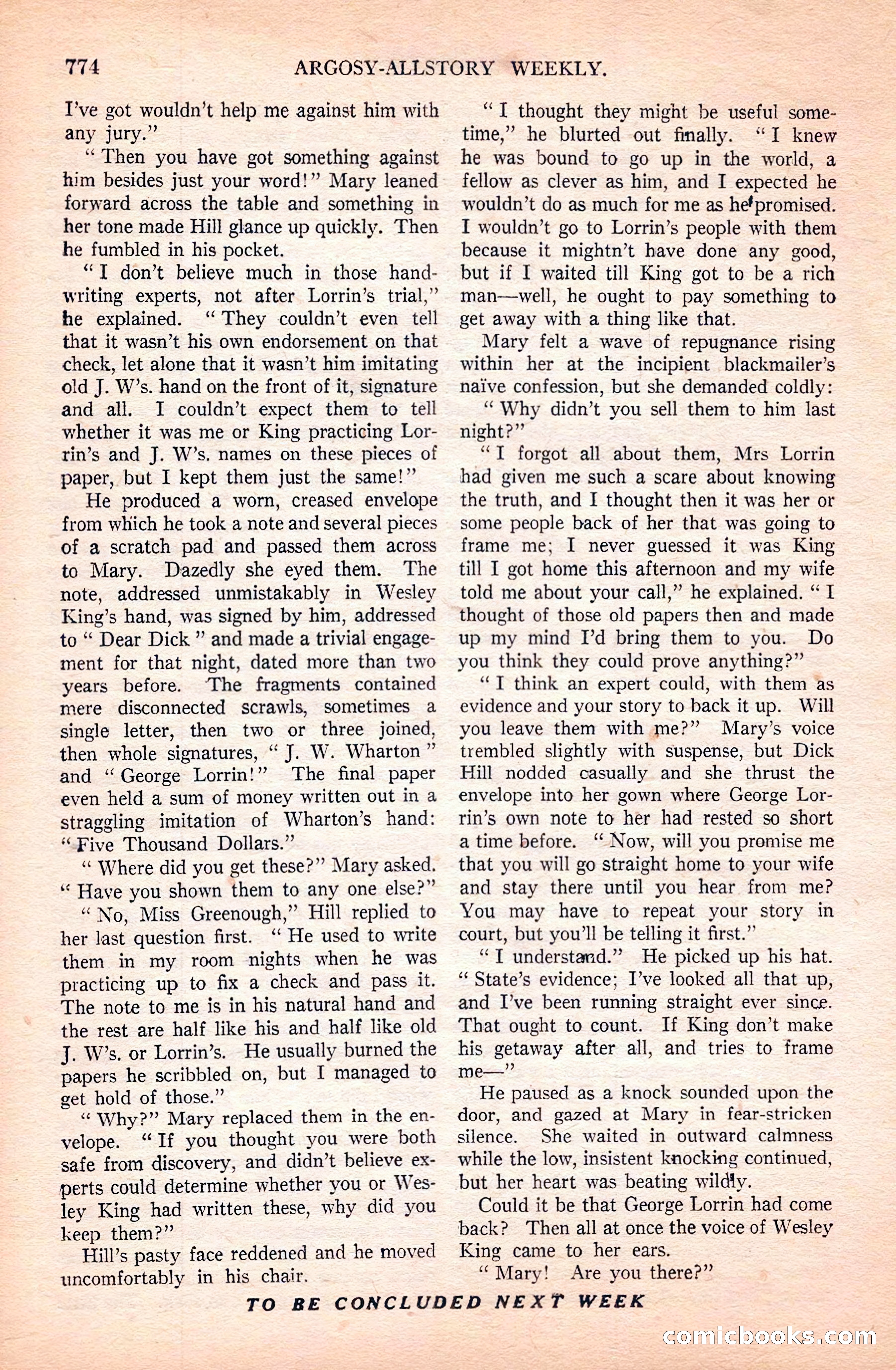 Argosy All-Story Weekly — page 140 of 168