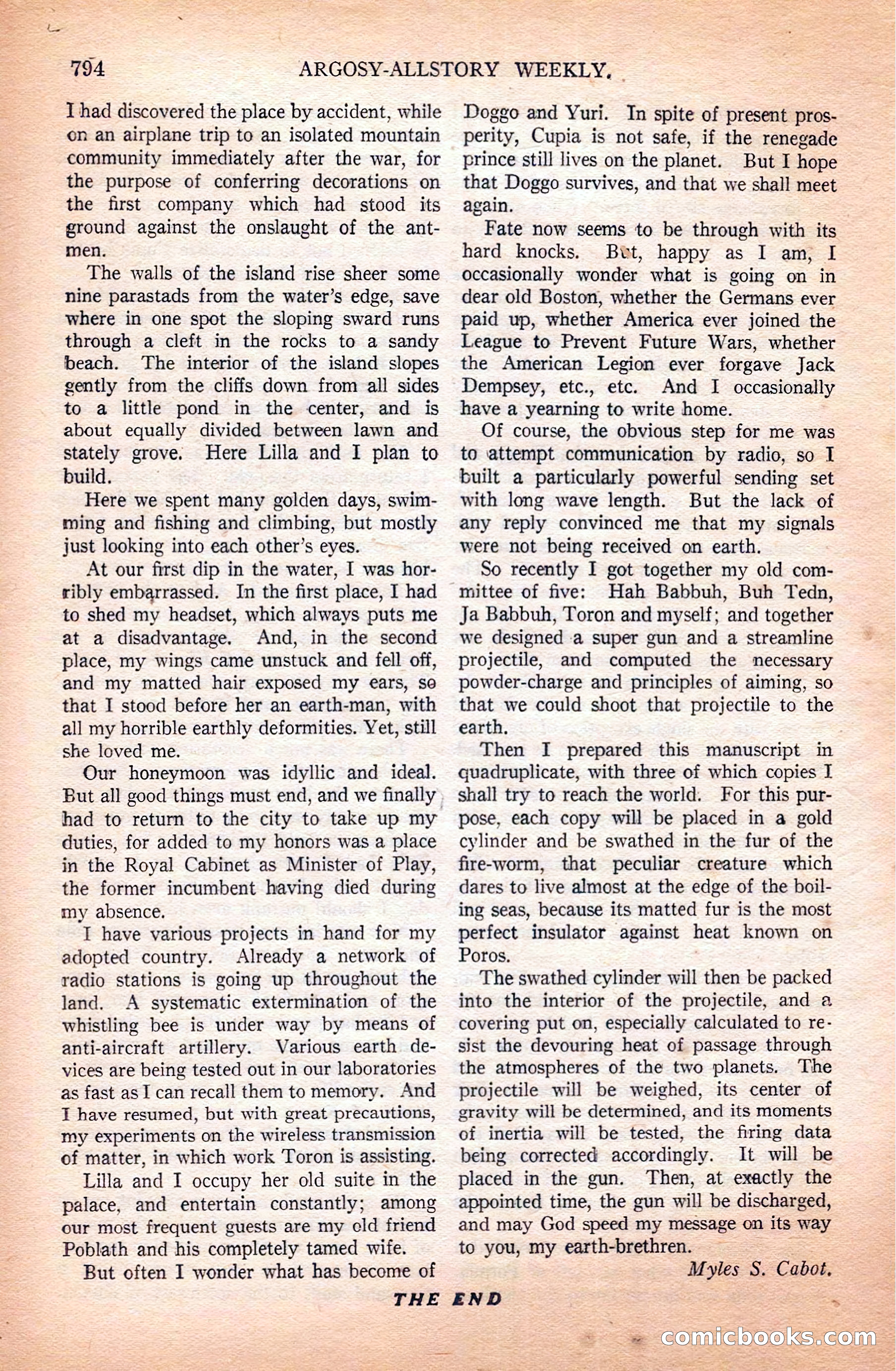 Argosy All-Story Weekly — page 160 of 168
