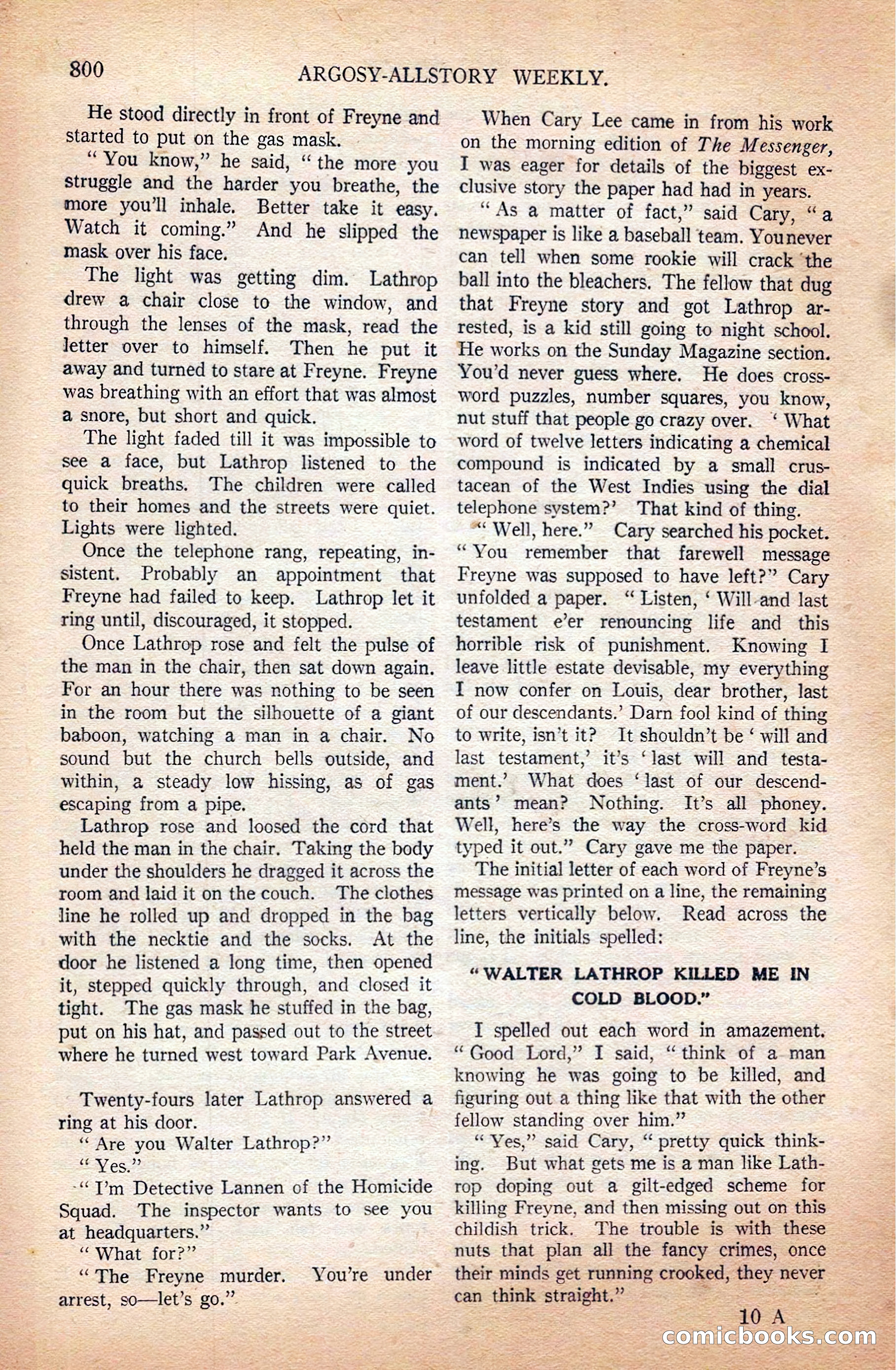 Argosy All-Story Weekly — page 166 of 168