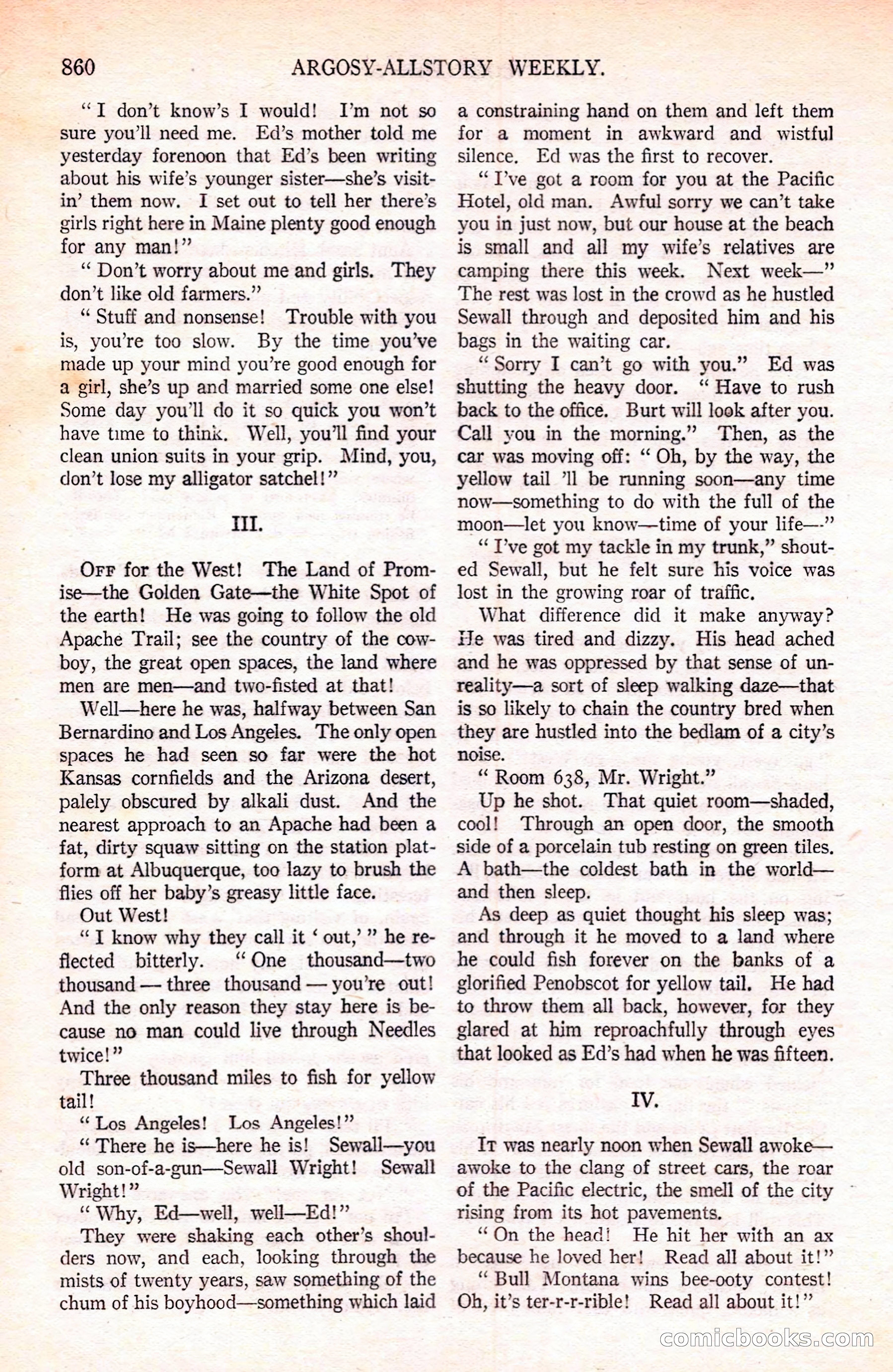 Argosy All-Story Weekly — page 70 of 180