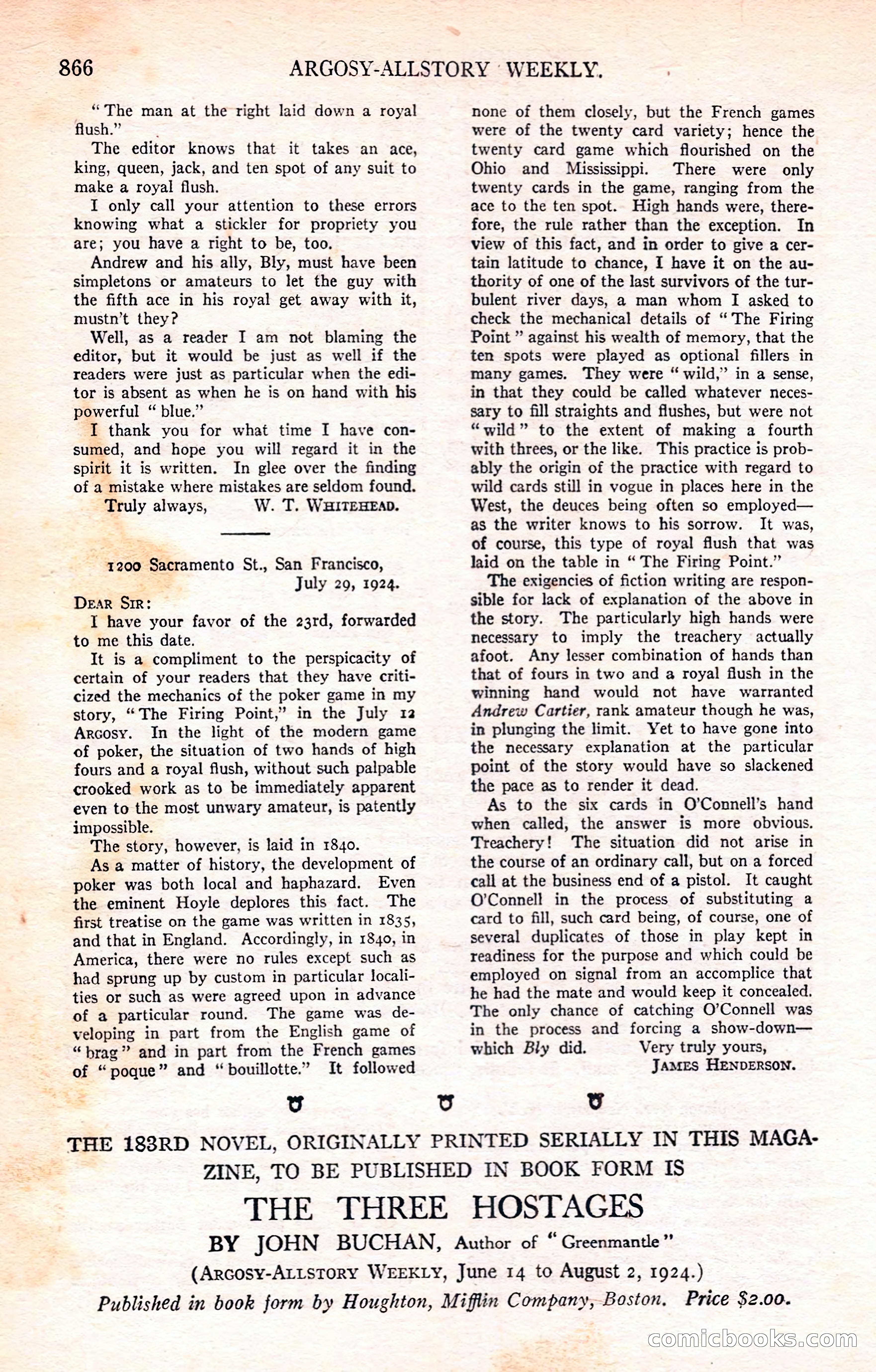 Argosy All-Story Weekly — page 76 of 180