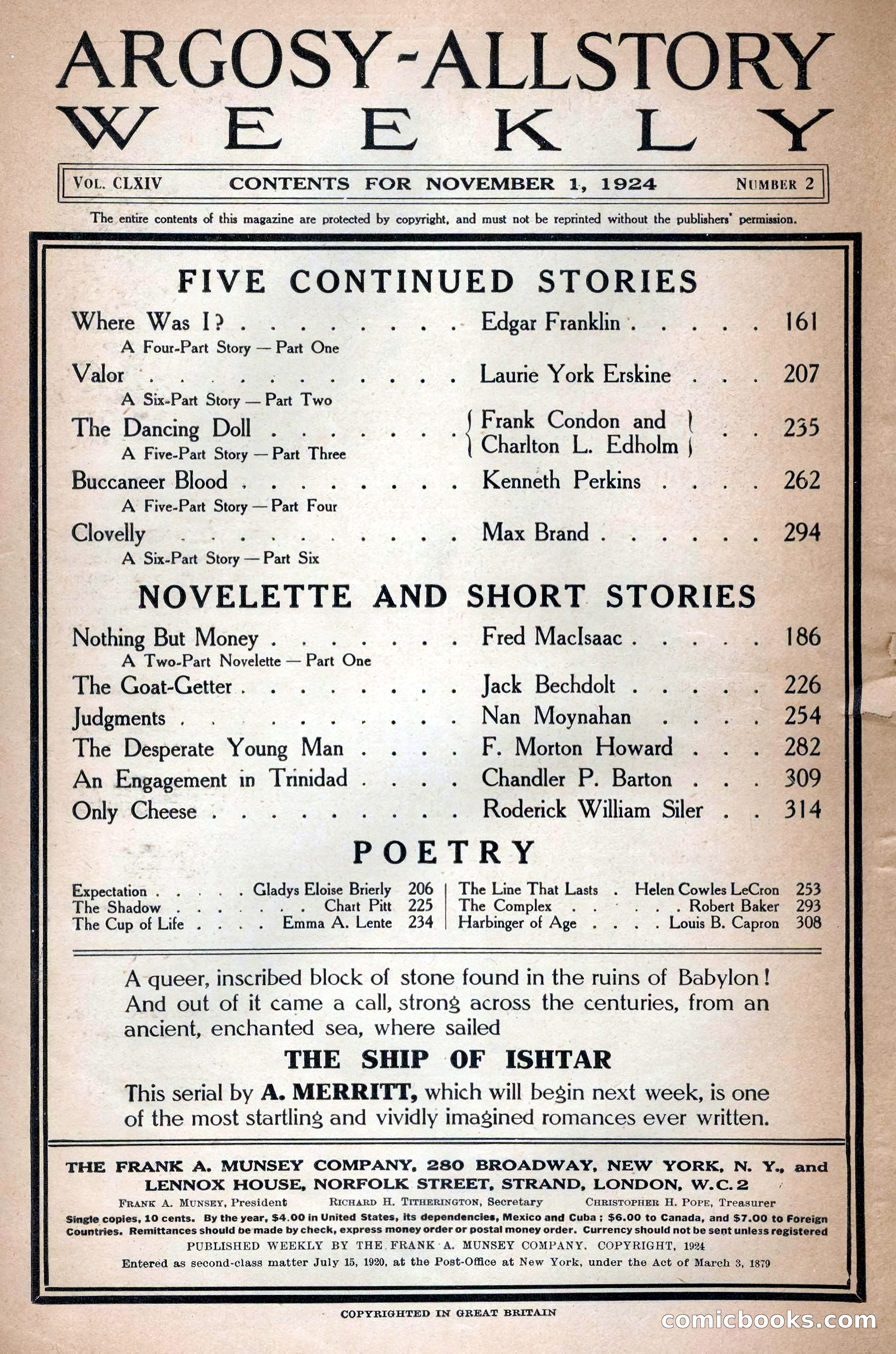 Argosy All-Story Weekly — page 4 of 166
