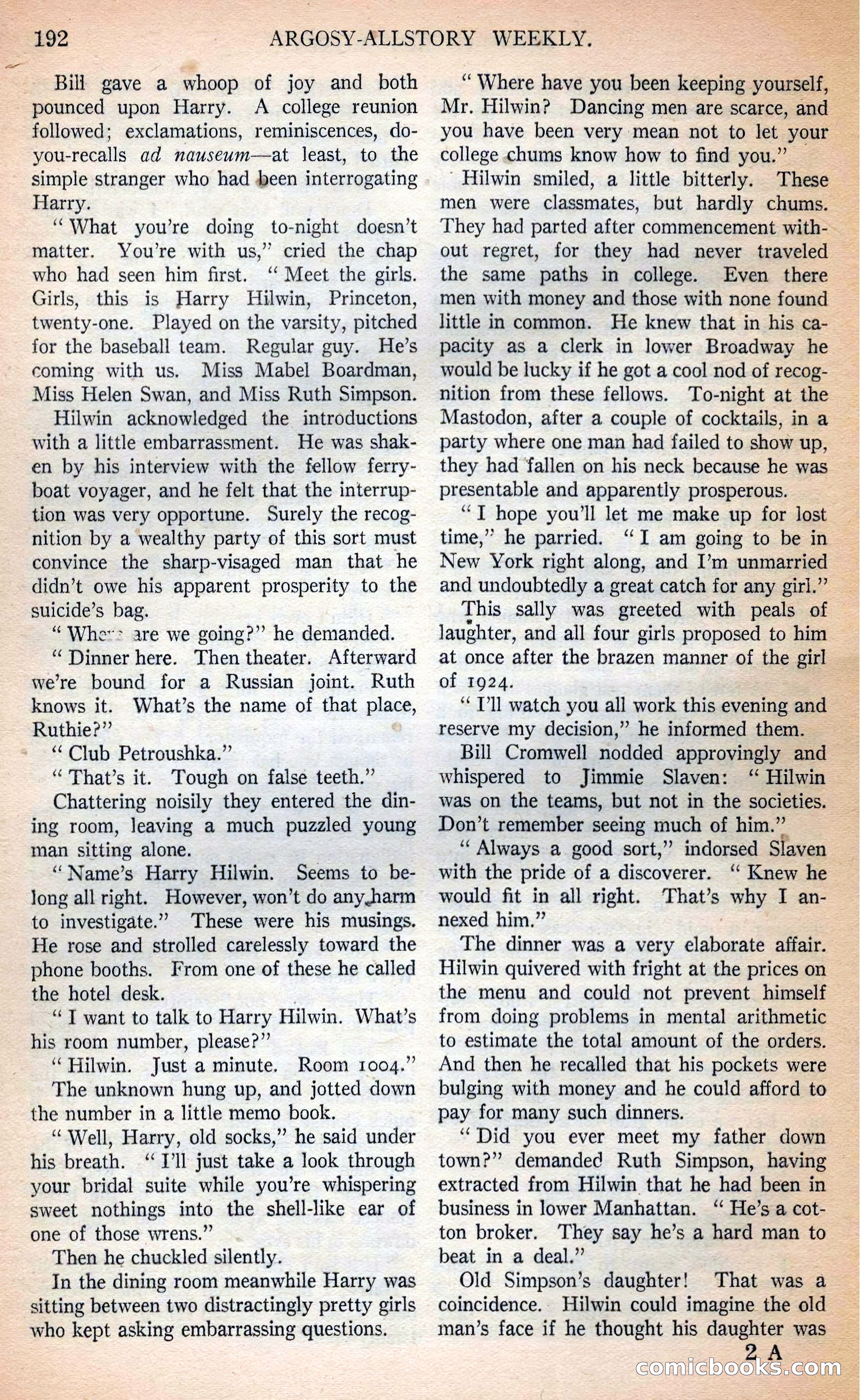 Argosy All-Story Weekly — page 36 of 166