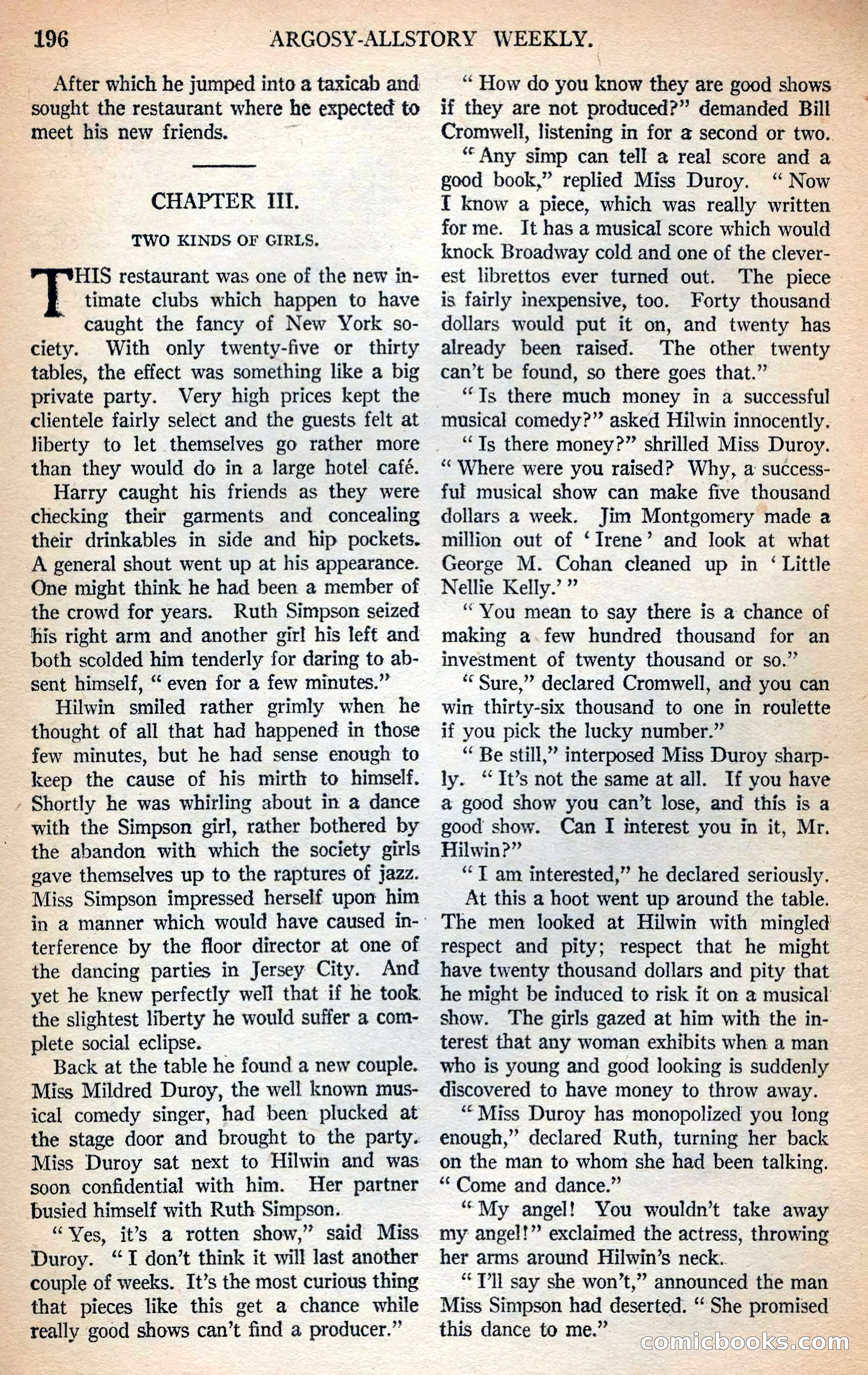 Argosy All-Story Weekly — page 40 of 166
